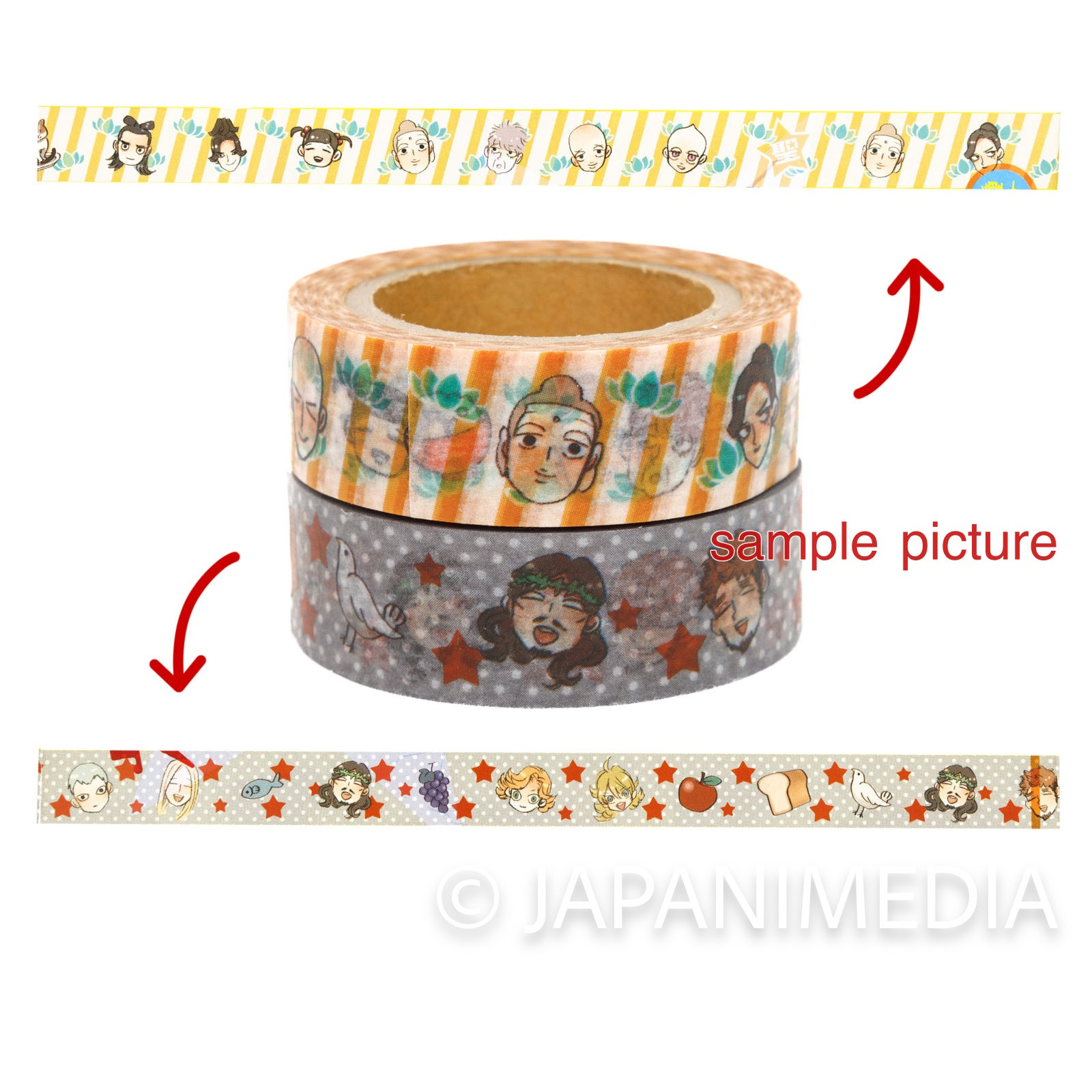 Saint Young Men Jesus & Buddha Decoration Tape 2pc Set