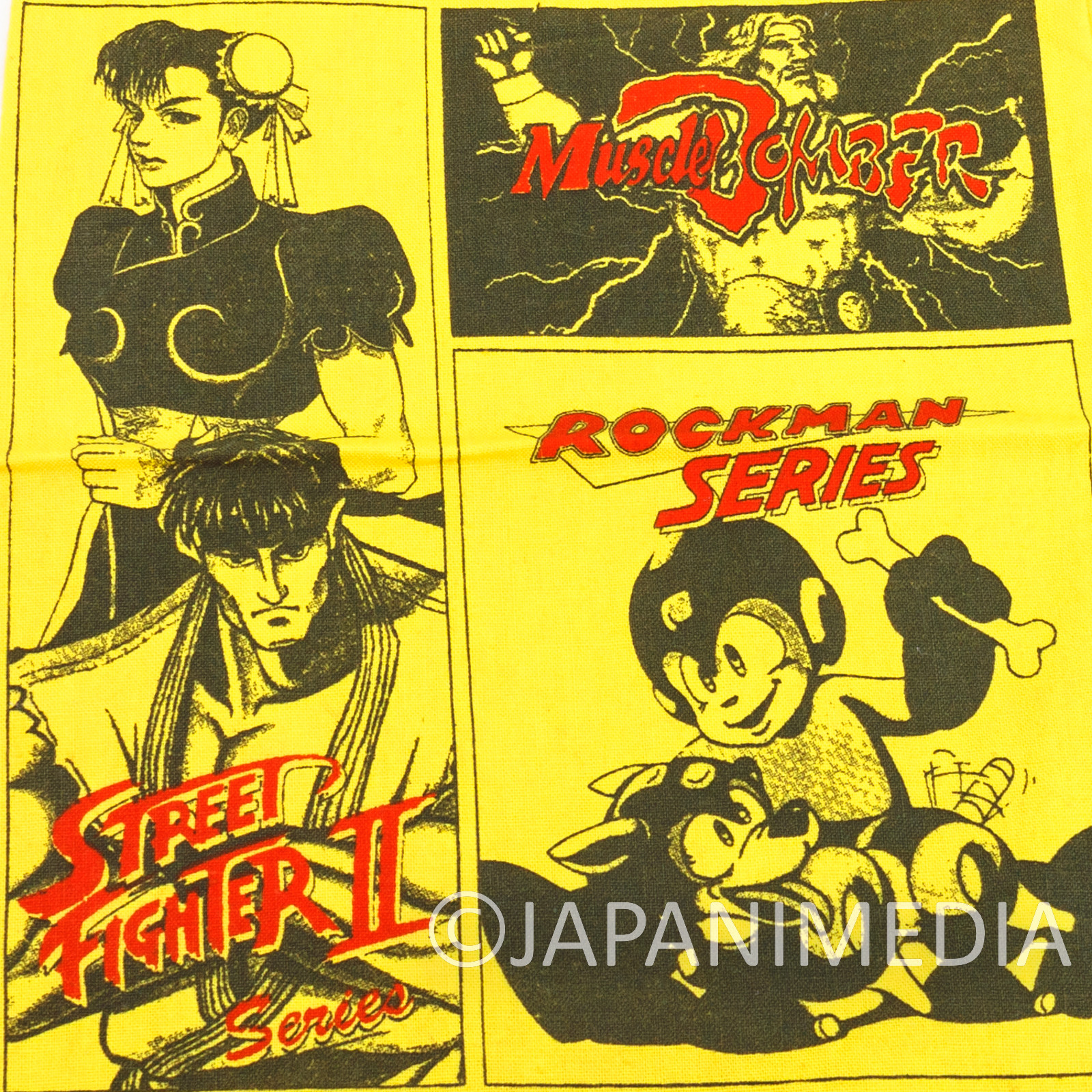 Retro RARE! Capcom Drawstring Bag / Street Fighter II ROCK MEGA MAN Saturday Night Slam Masters