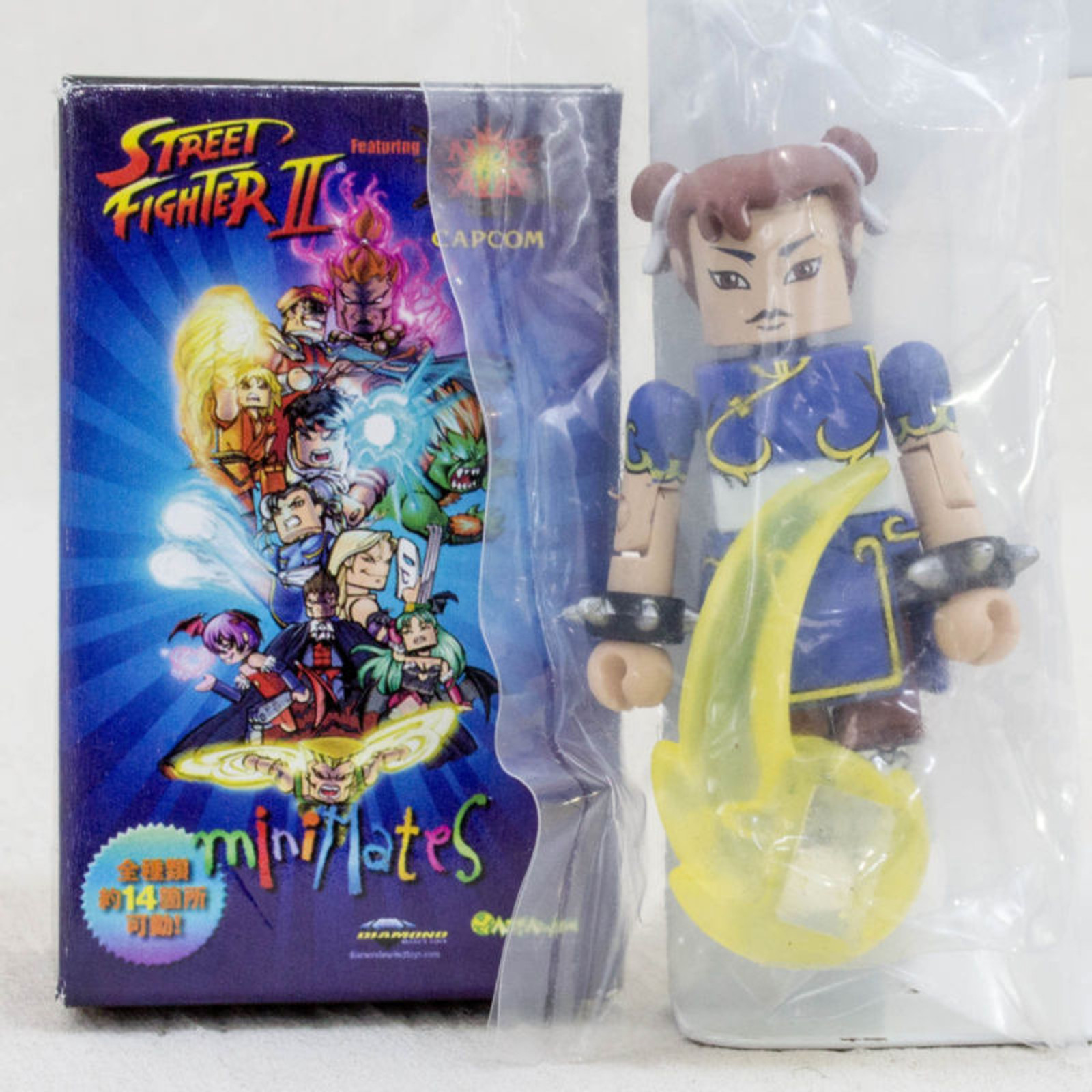 Street Fighter II 2 Vampire Savior Chun-Li Blue Mini Mates Figure Capcom JAPAN