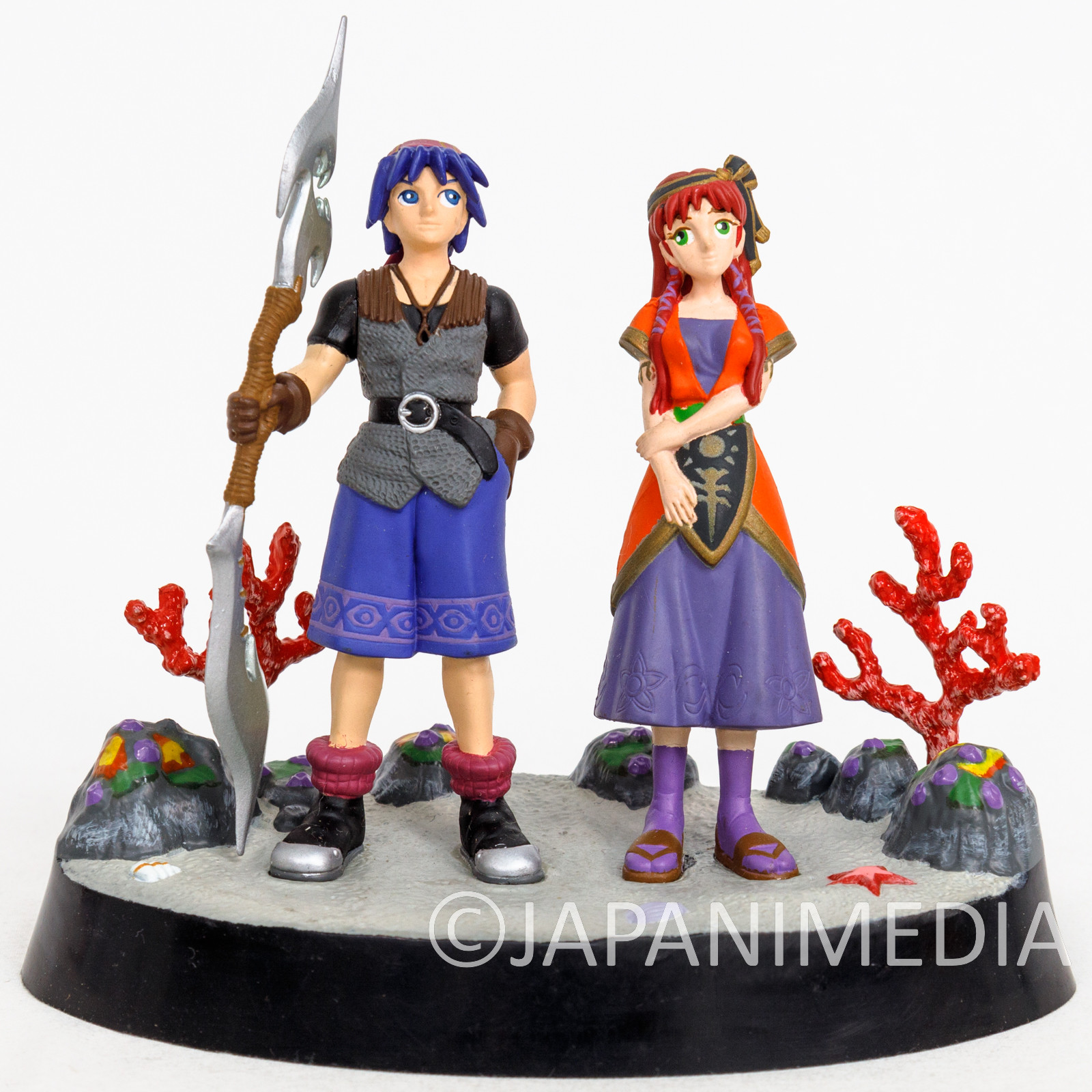 RARE! Chrono Cross Serge vs Leena Diorama Figure JAPAN GAME NOBOX