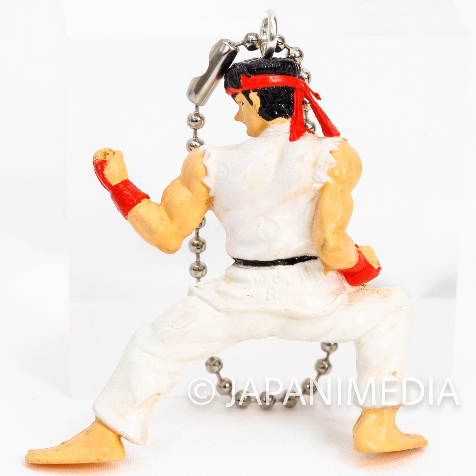 Retro RARE Street Fighter 2 Ryu Mini Figure Ballchain JAPAN GAME CAPCOM