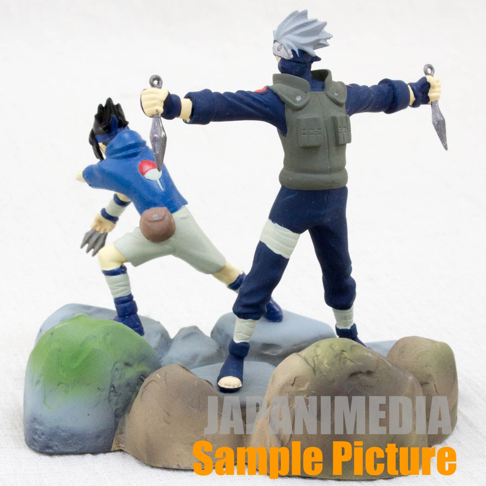 NARUTO Sasuke & Kakashi Polystone Collection Figure Scene N-2 BANDAI JAPAN ANIME