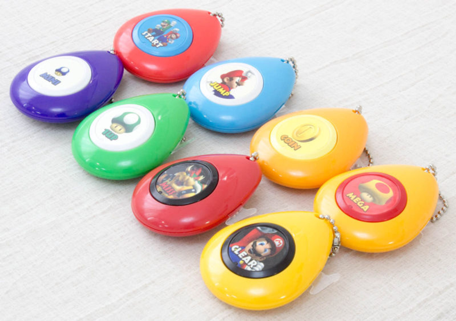 Complete set of Super Mario Bros. Soundrop Ball Chain Bandai JAPAN GAME