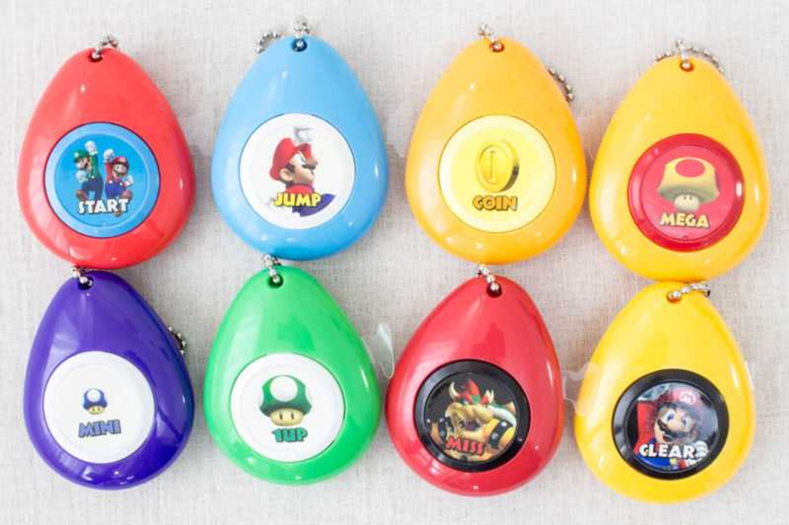 Complete set of Super Mario Bros. Soundrop Ball Chain Bandai JAPAN GAME