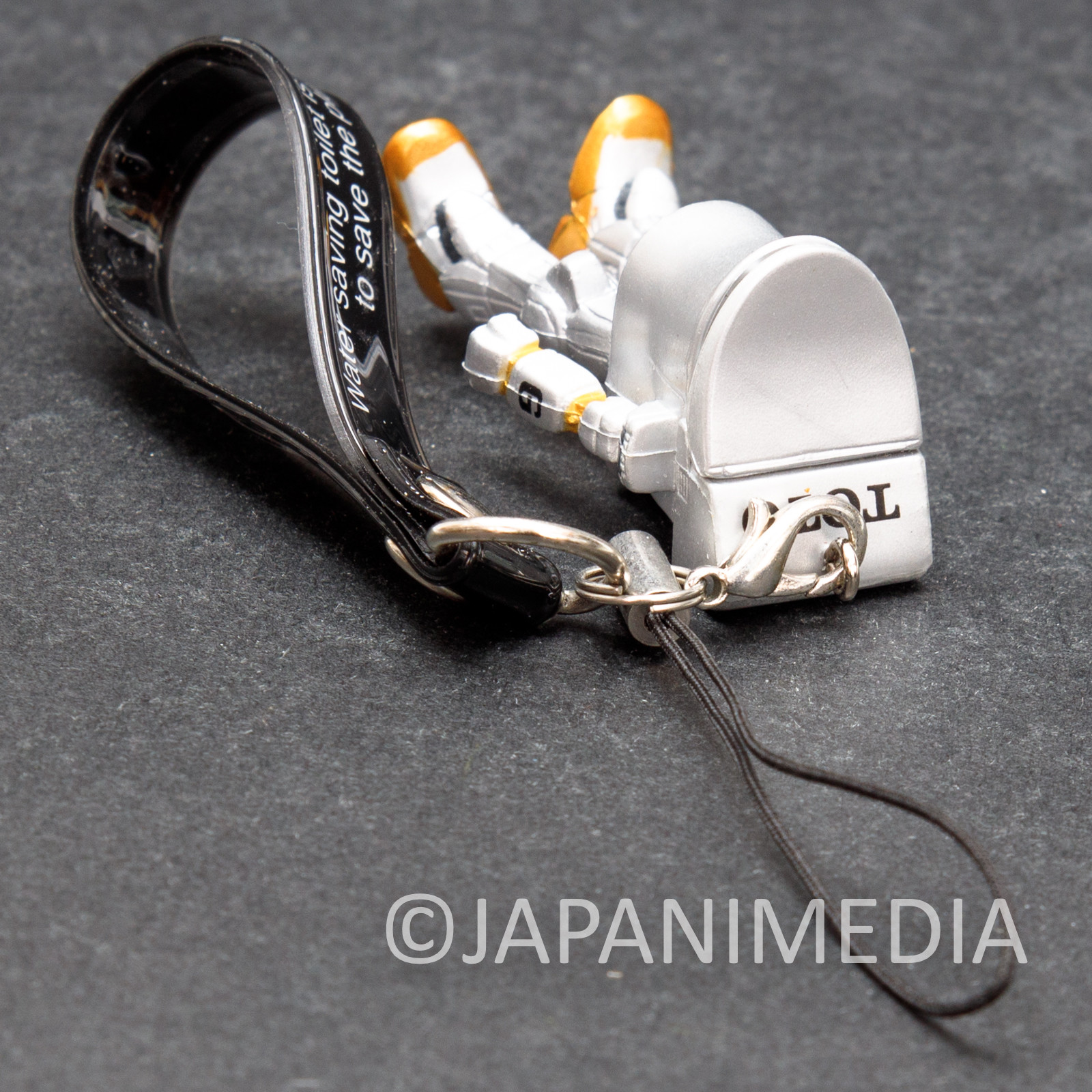 RARE! TOTO Green Max 4.8 Toilet bowl Silver Mascot Figure Strap JAPAN ANIME