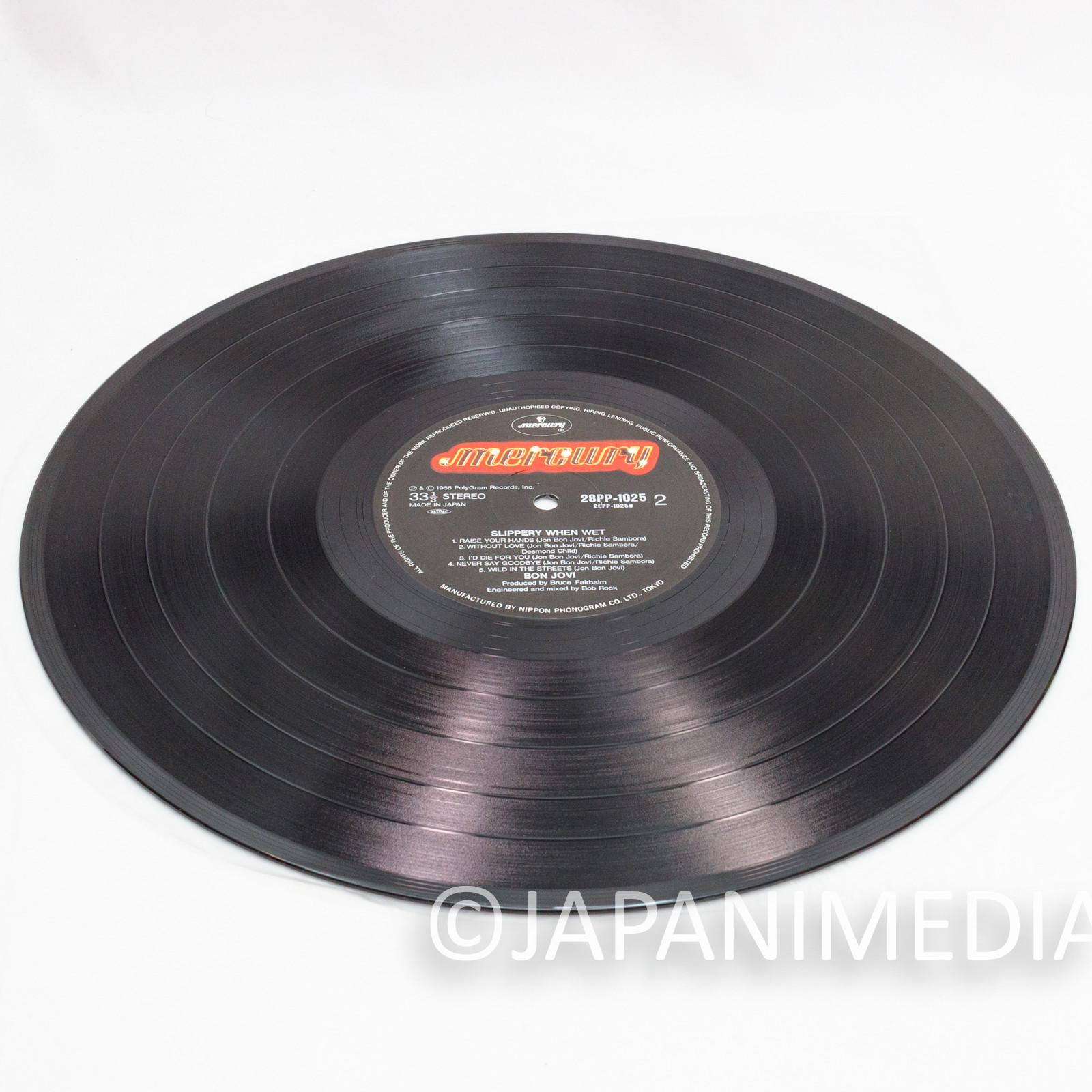 BON JOVI Slippery When Wet LP 12" Vinyl Record 28PP-1025 Japanimedia Store 12