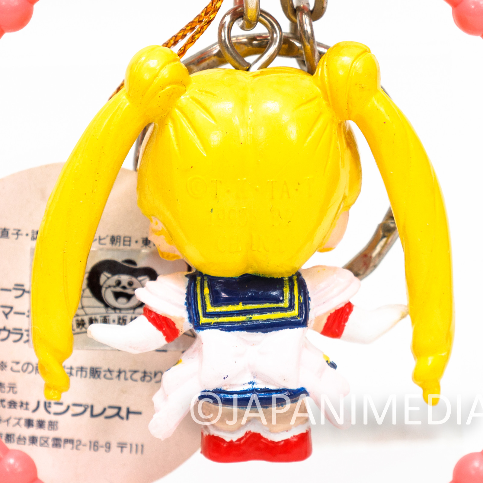 Retro 1995 Sailor Moon Usagi Tsukino Mini Figure Keychain Banpresto Japanimedia 4
