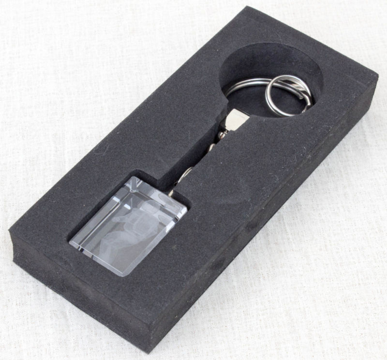 HONDA Asimo Optical Crystal Glass 3D Key Chain JAPAN