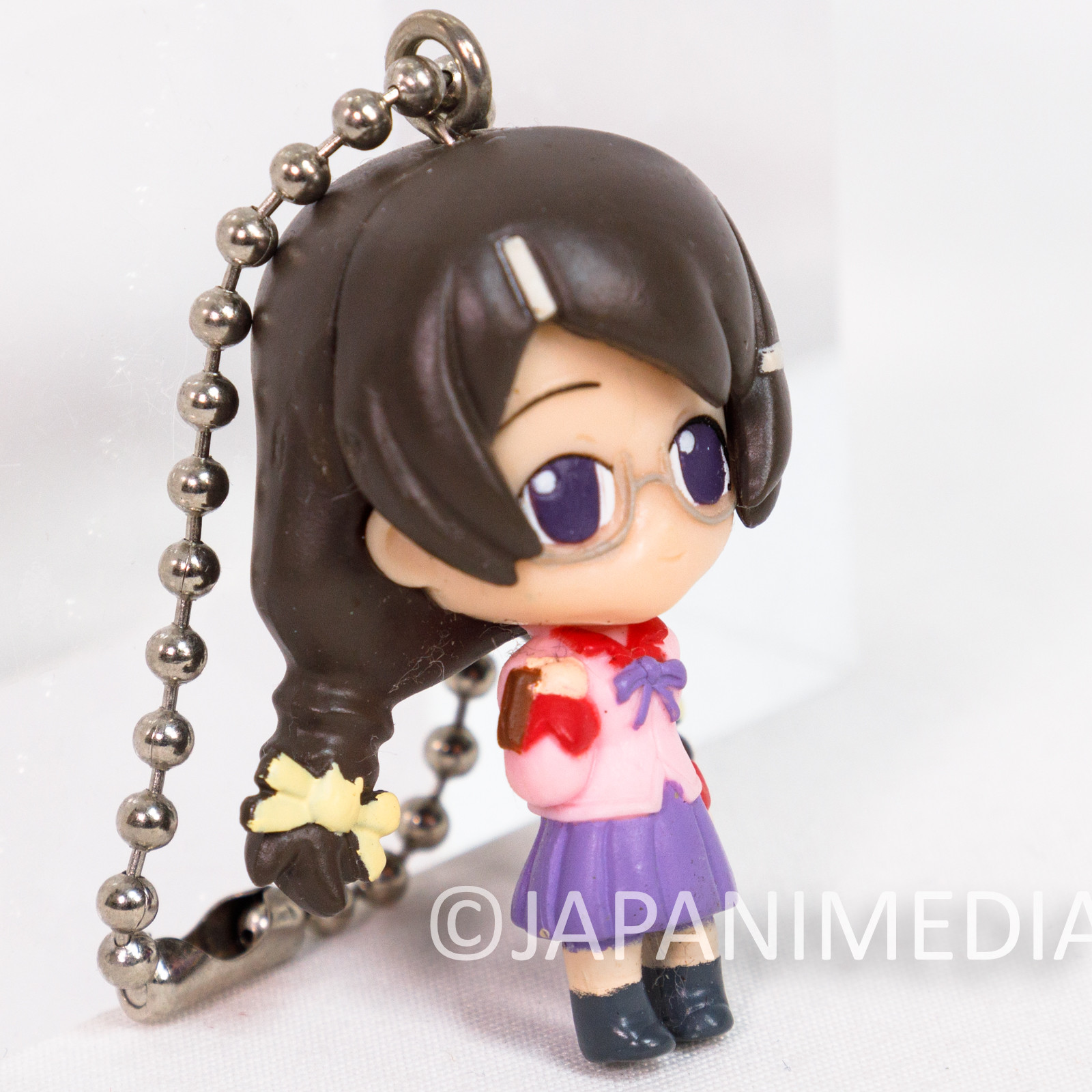 Bakemonogatari Tsubasa Hanekawa Figure Ballchain Chibi Anime Mascot Japanimedia Store 2
