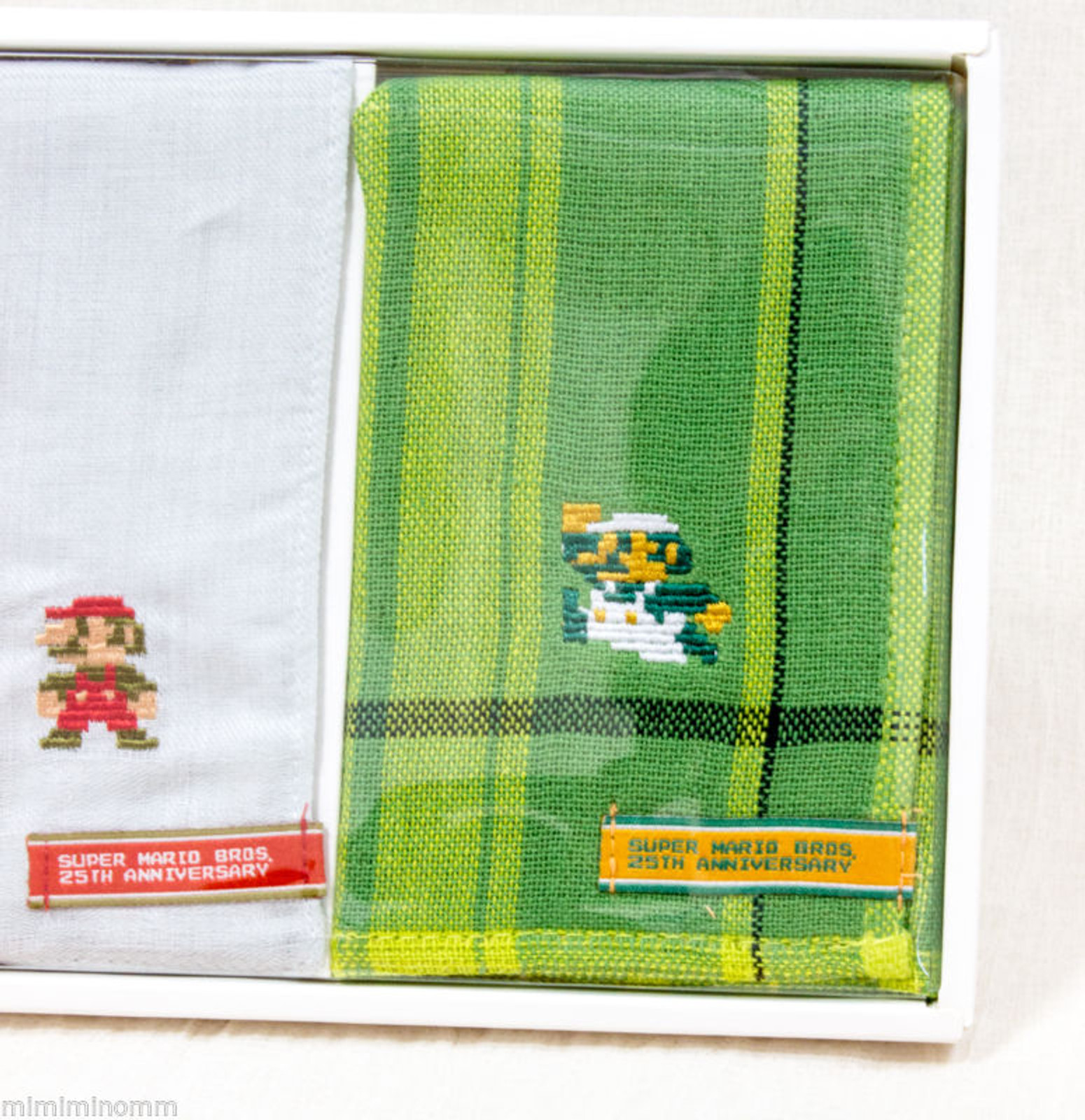 Super Mario Bros. Club Nintendo Limited Handkerchief Set JAPAN GAME NES