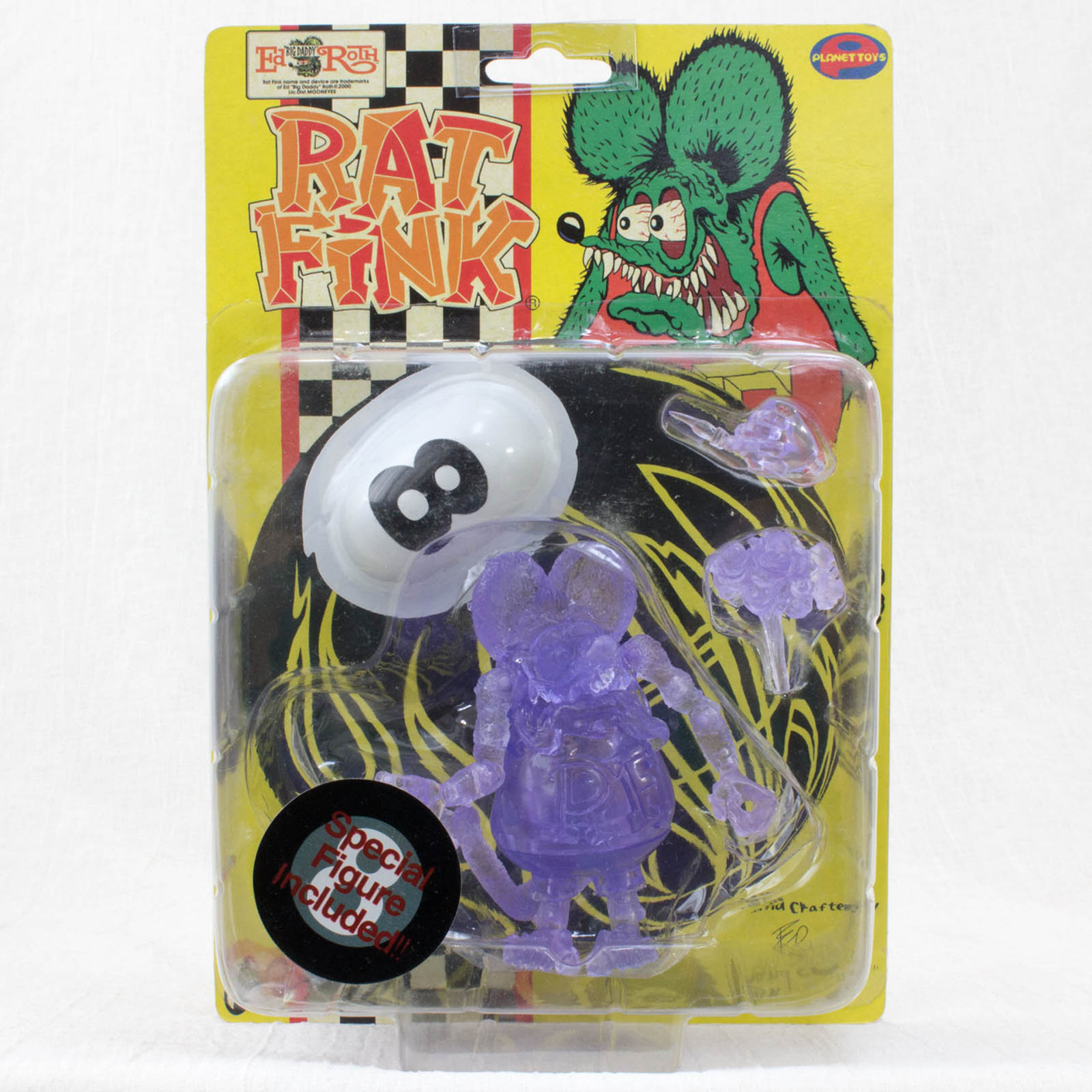 RAT FINK Action Figure Series Clear Ver. Planet Toys Art Storm 1998 JAPAN