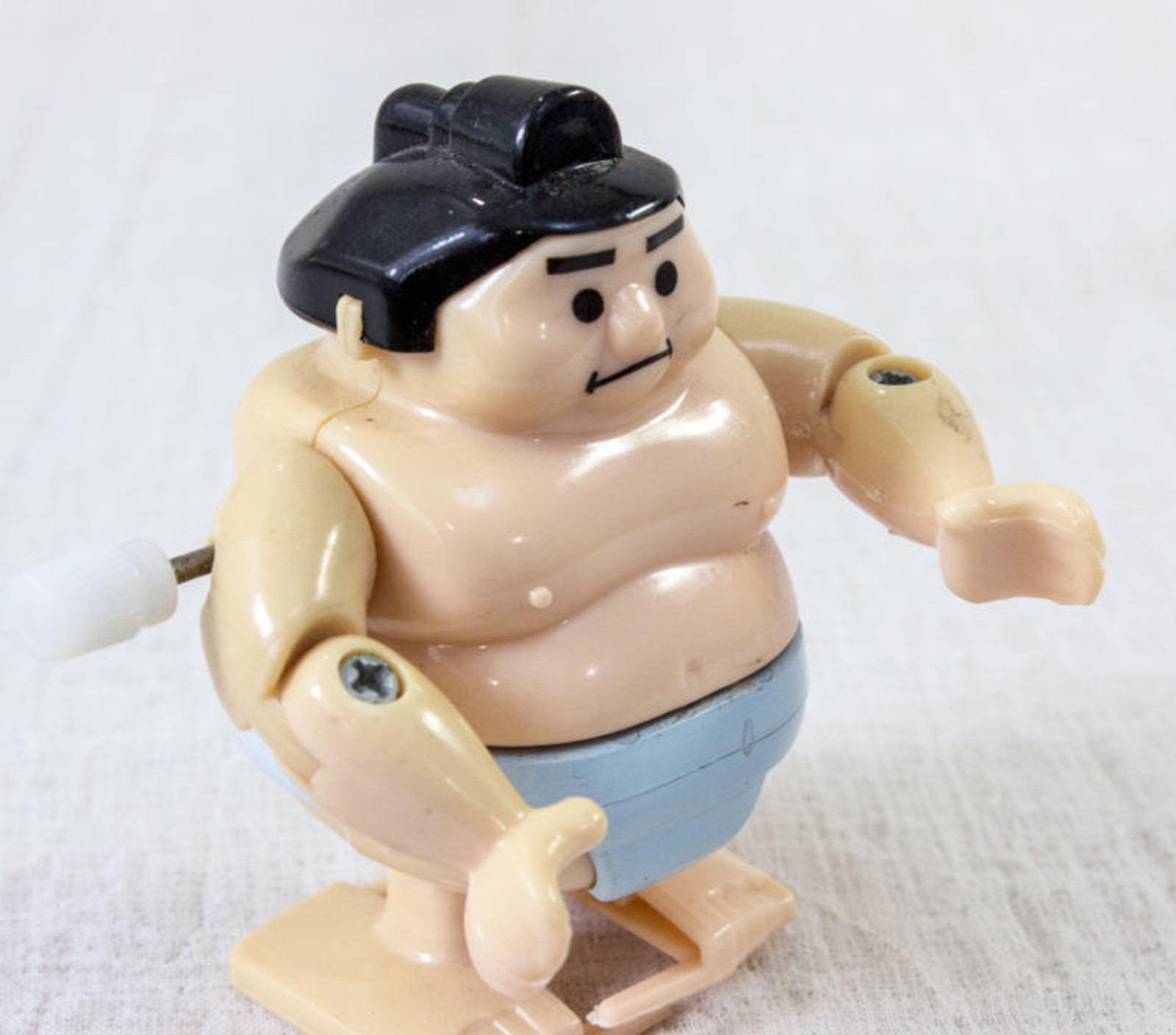 [JUNK ITEM] Sumo Wrestler Wind-Up Mini Figure 80's Retro JAPAN TOY