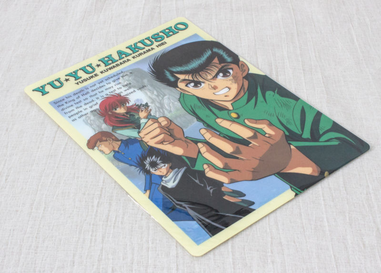 Yu Yu Hakusho Plastic Pencil Board Pad Shitajiki Hiei Kurama Yusuke JAPAN 4