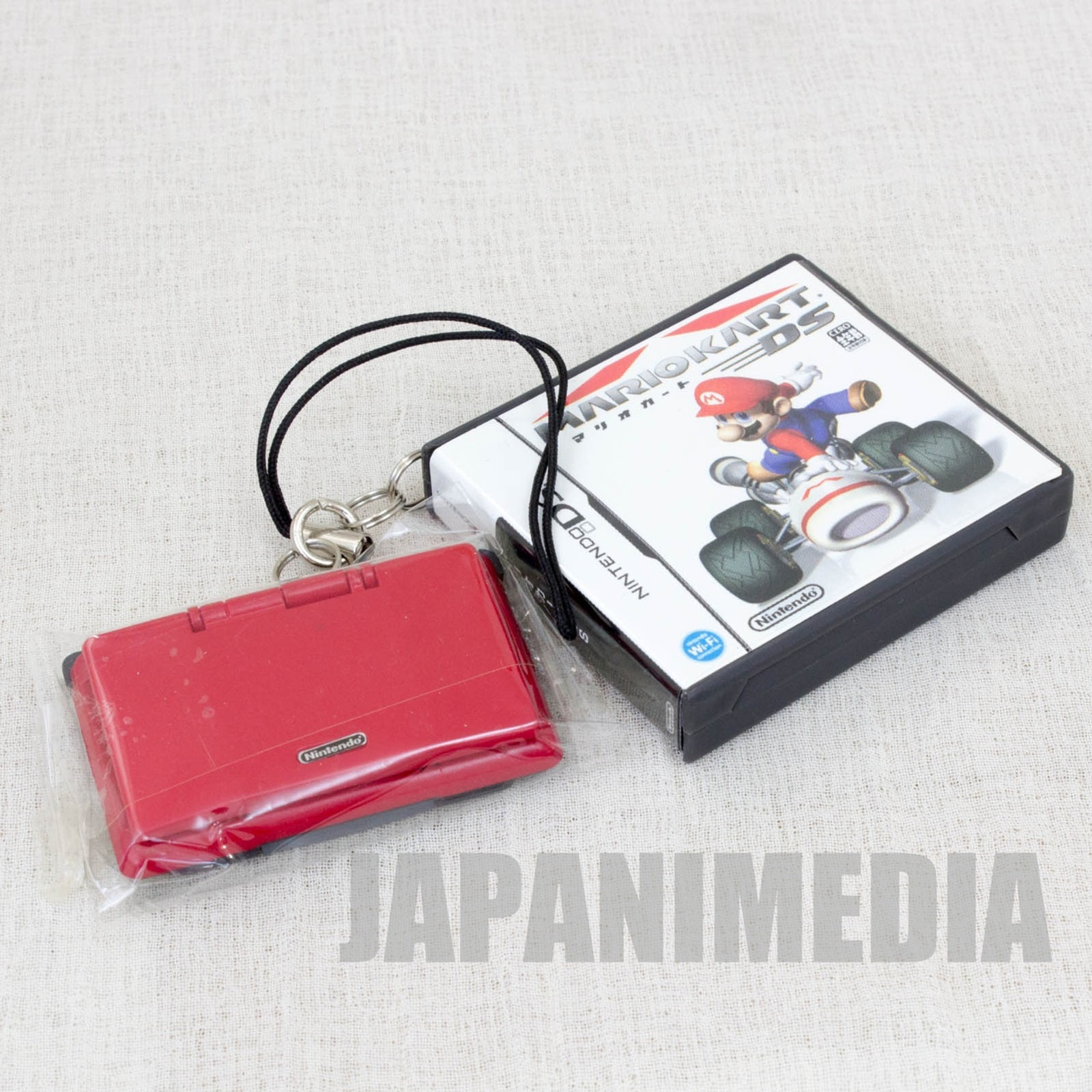 Nintendo DS + Mario Cart Miniature Figure Card Case Twin Strap JAPAN