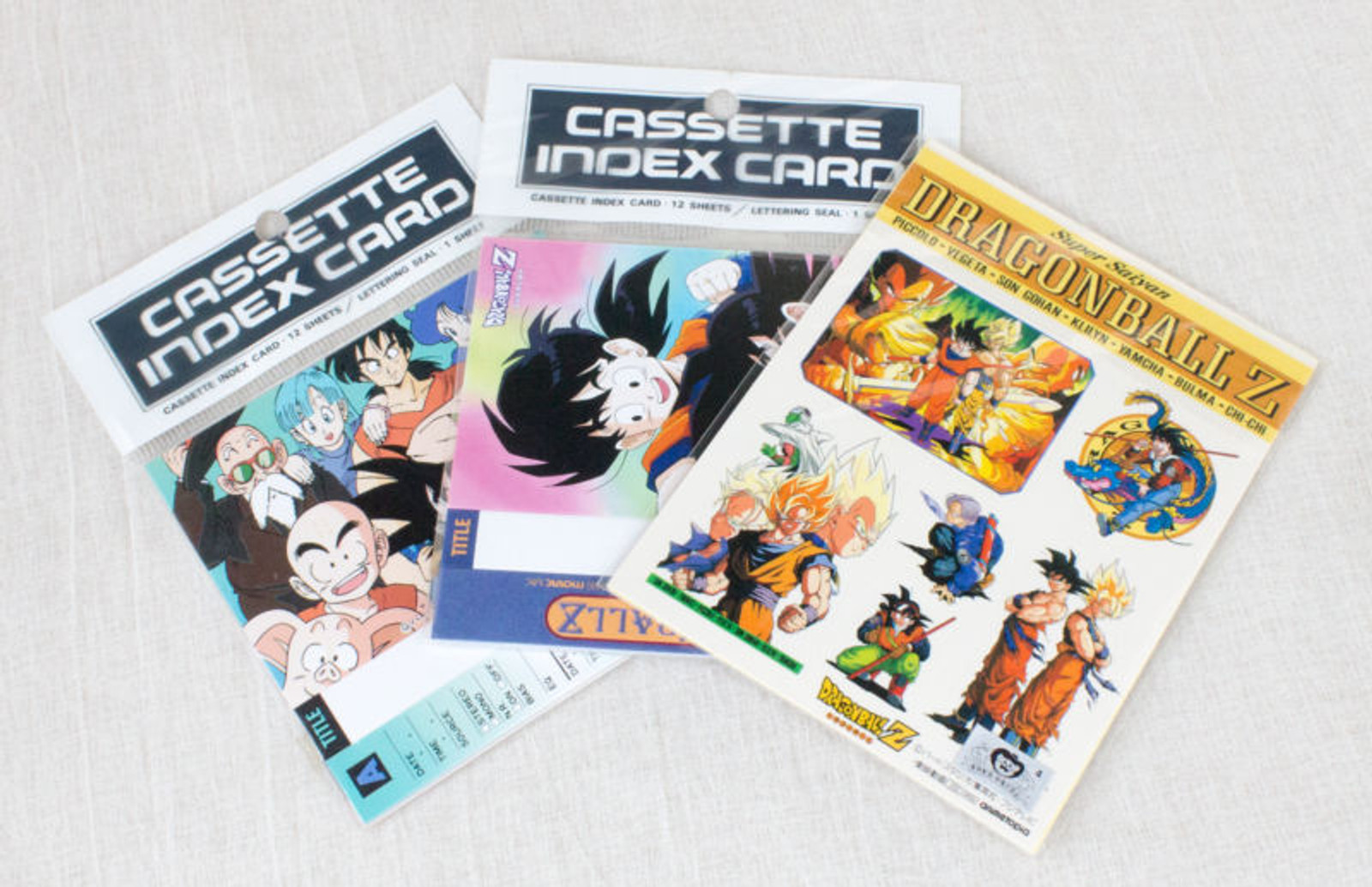 Dragon Ball Z Cassette Index Card + Stickers JAPAN ANIME MANGA
