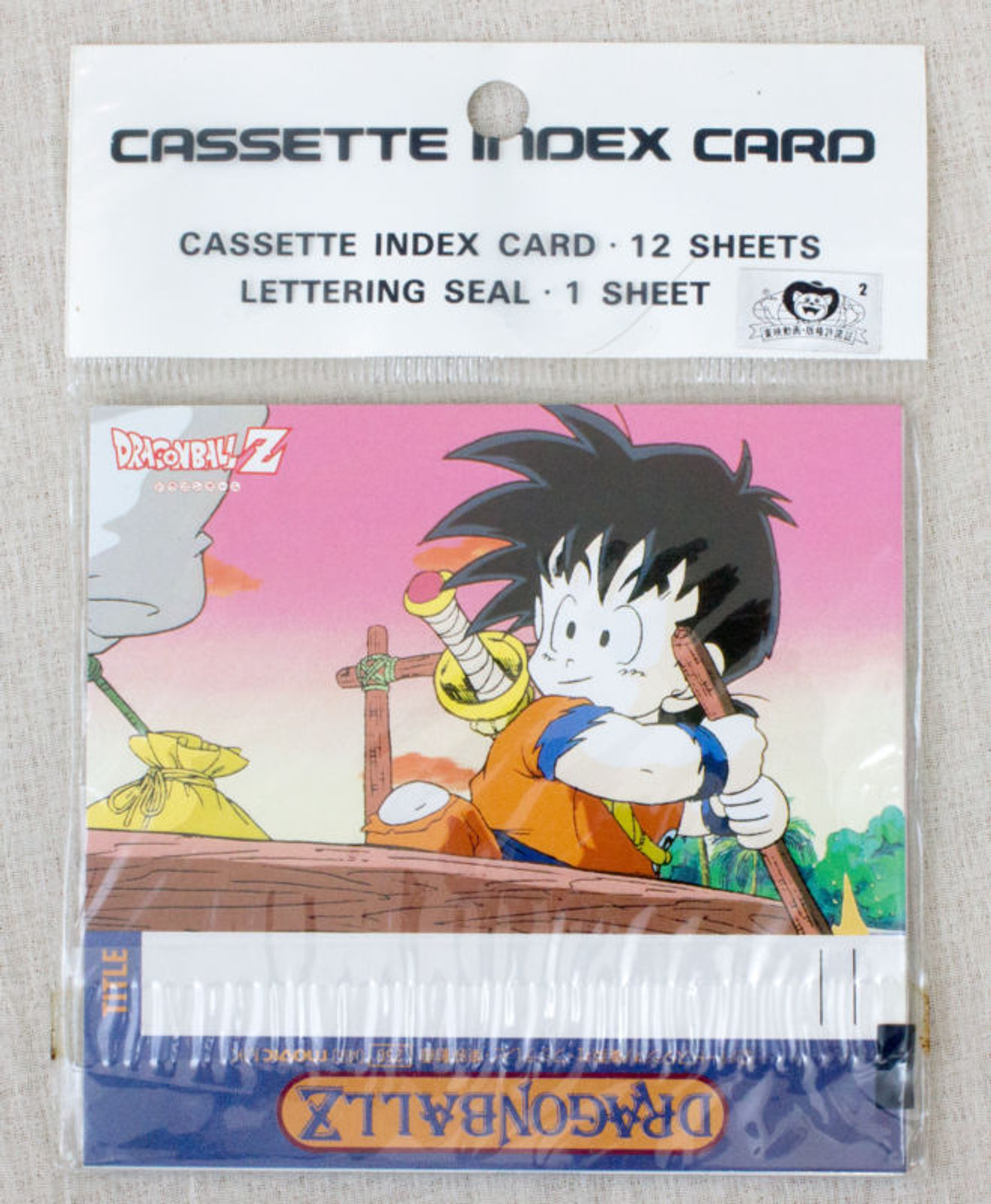 Dragon Ball Z Cassette Index Card + Stickers JAPAN ANIME MANGA