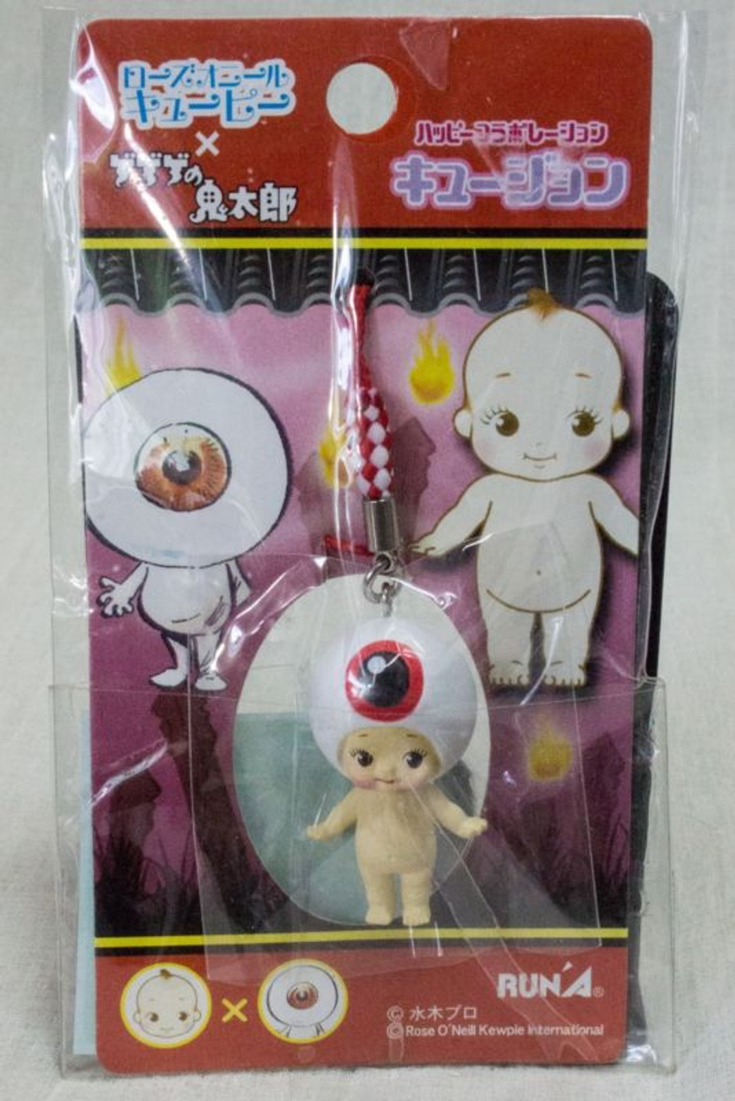 Gegege no Kitaro Medama Oyaji Rose O'neill Kewpie Kewsion Figure Strap JAPAN ANIME