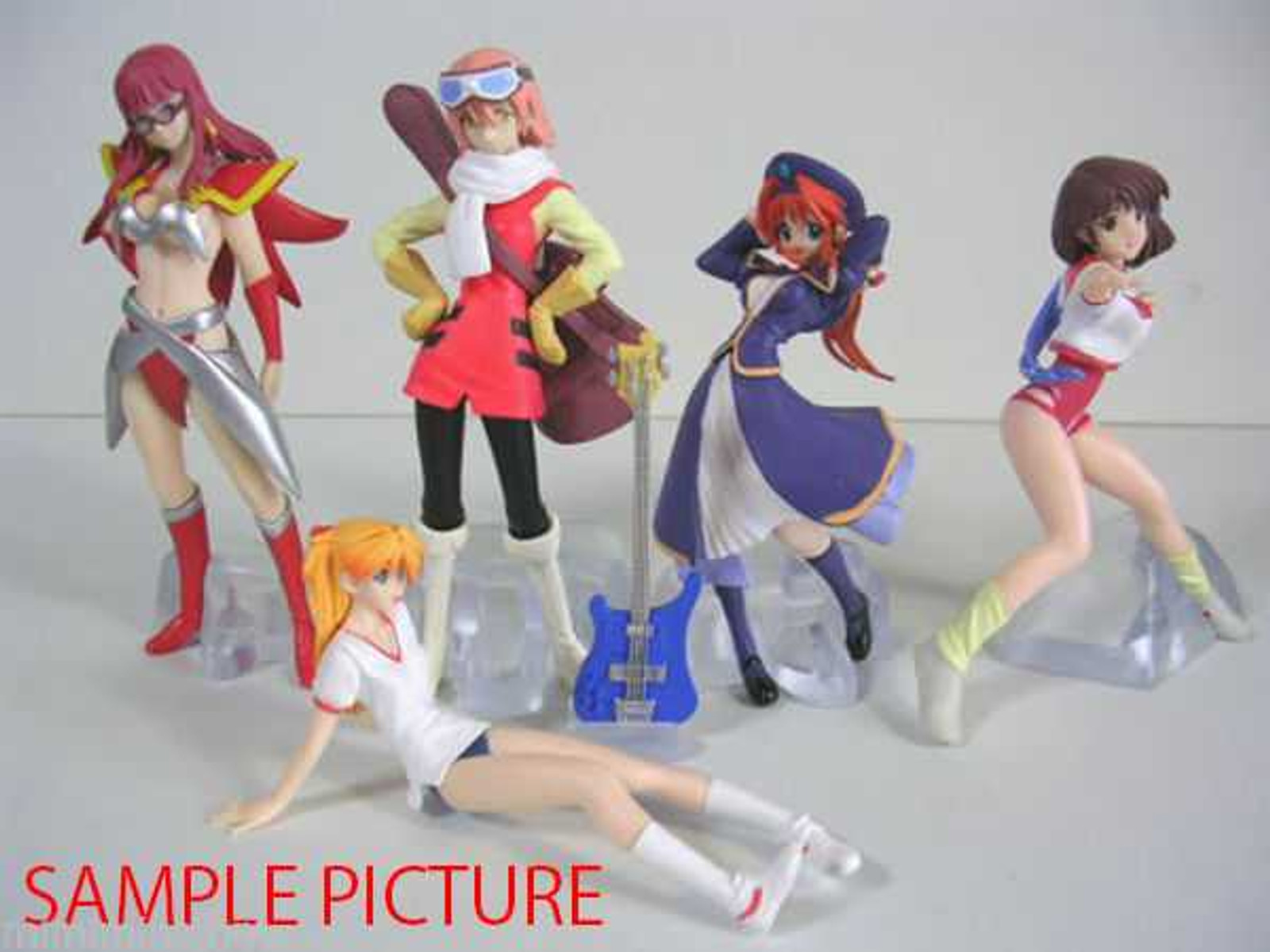 Set of 5 GAINAX Heroines Mini Figure Part.2 [Noriko/Asuka/Haruko/Hikari/Mune-Mune] Japanimedia Store FRONT