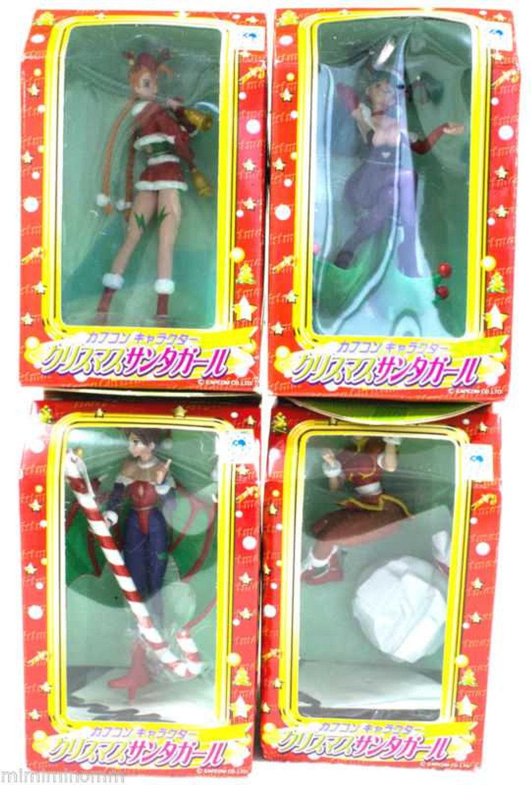 [Set of 4] Street Fighter & Darkstalkers Capcom Christmas Santa Copsplay Figure [Chun-Li / Cammy / Morrigan / Lilith] JAPAN GAME Japanimedia Store FRONT