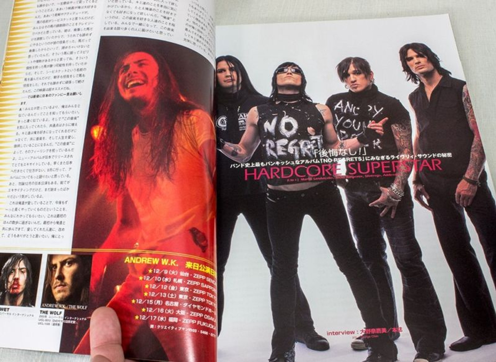 2003 Vol.12 BASTARDS! BURRN! Japan Magazine ANDREW W.K. RANCID/THE DARKNESS