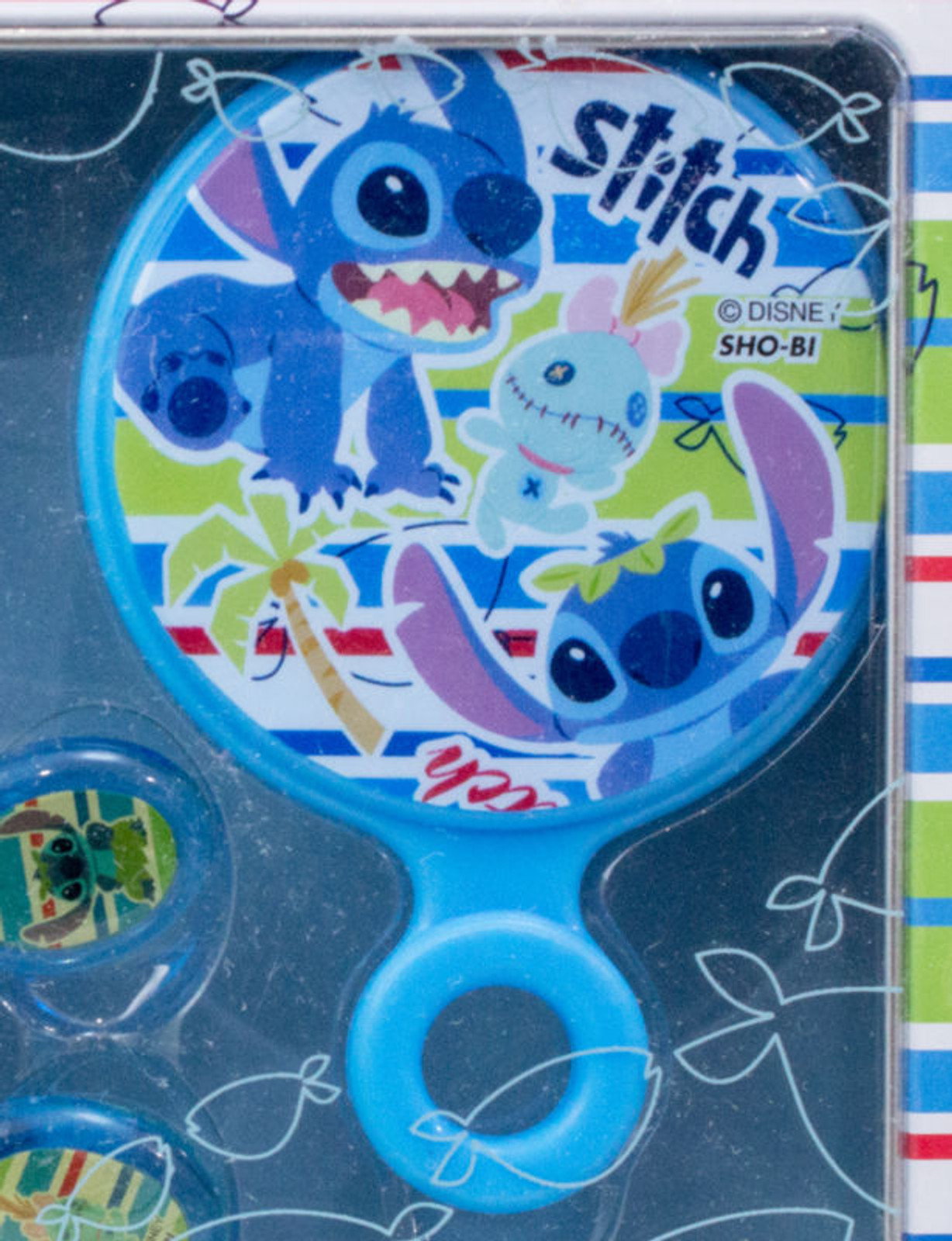 Disney Stitch Toiletries Goods Hairbrush Mirror Hair Elastic Tin Case JAPAN