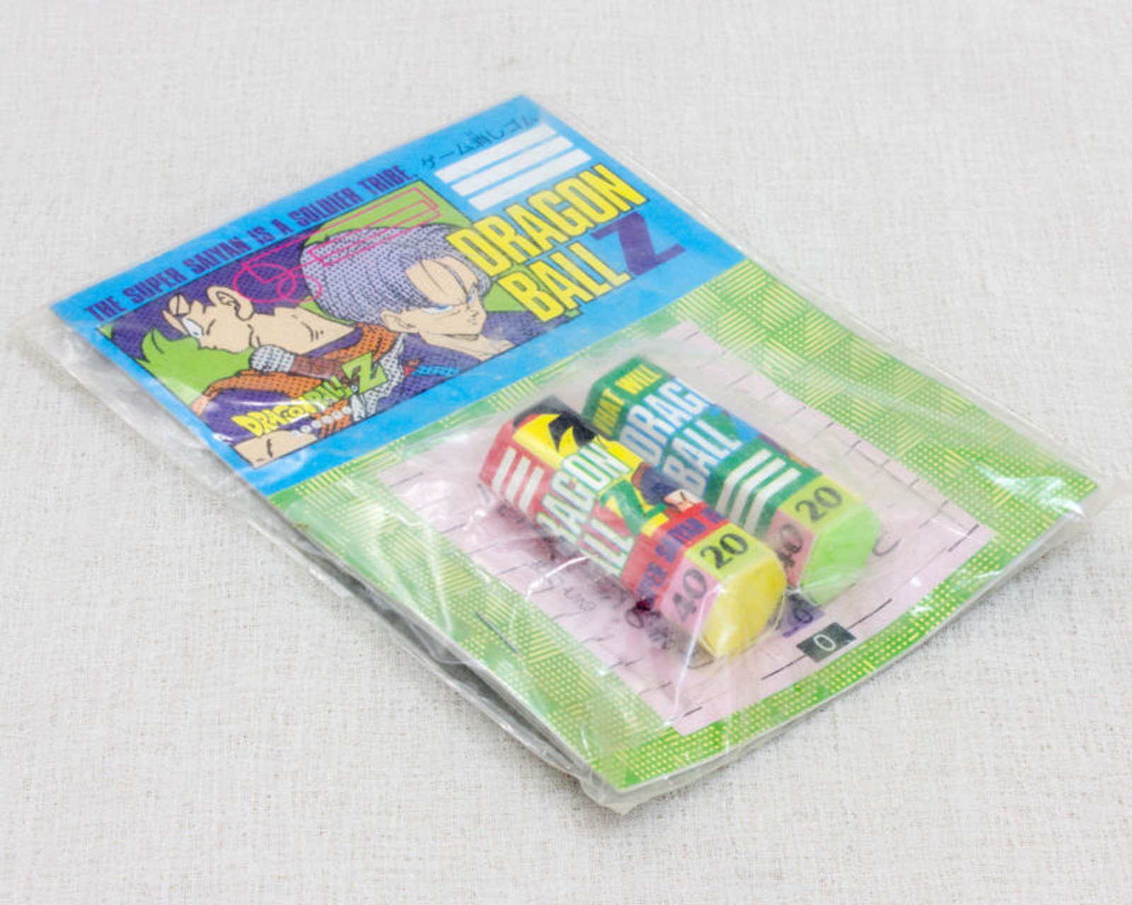 RARE! Dragon Ball Z Eraser Set 2pc Son Gokou Trunks JAPAN ANIME MANGA