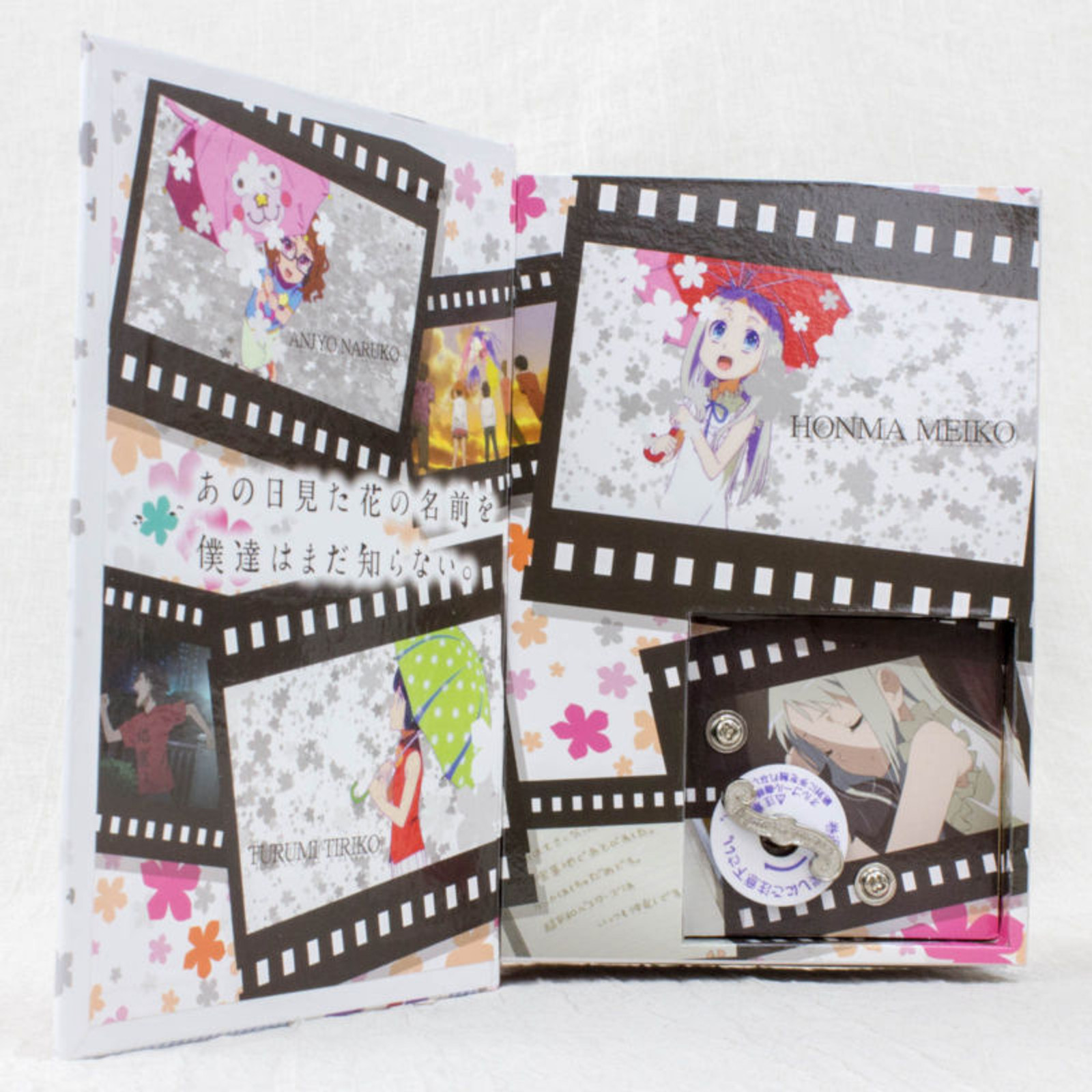 Anohana Book type Music Box " Secret Base " Flower We Saw That Day Taito JAPAN