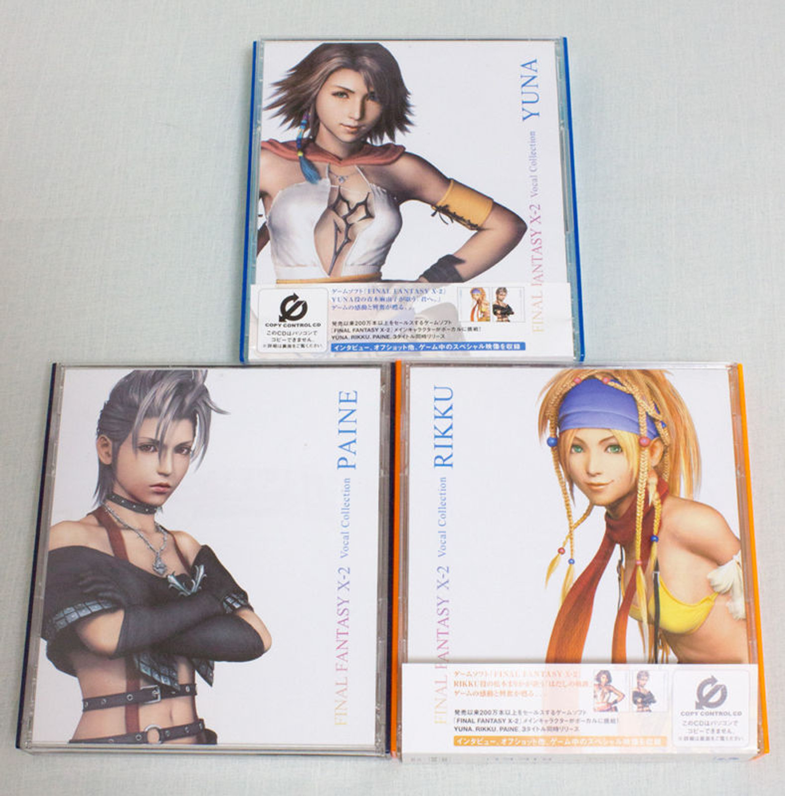 Set of 3 Final Fantasy X-2 Vocal Collection RIKKU YUNA PAINE JAPAN CD+DVD FF