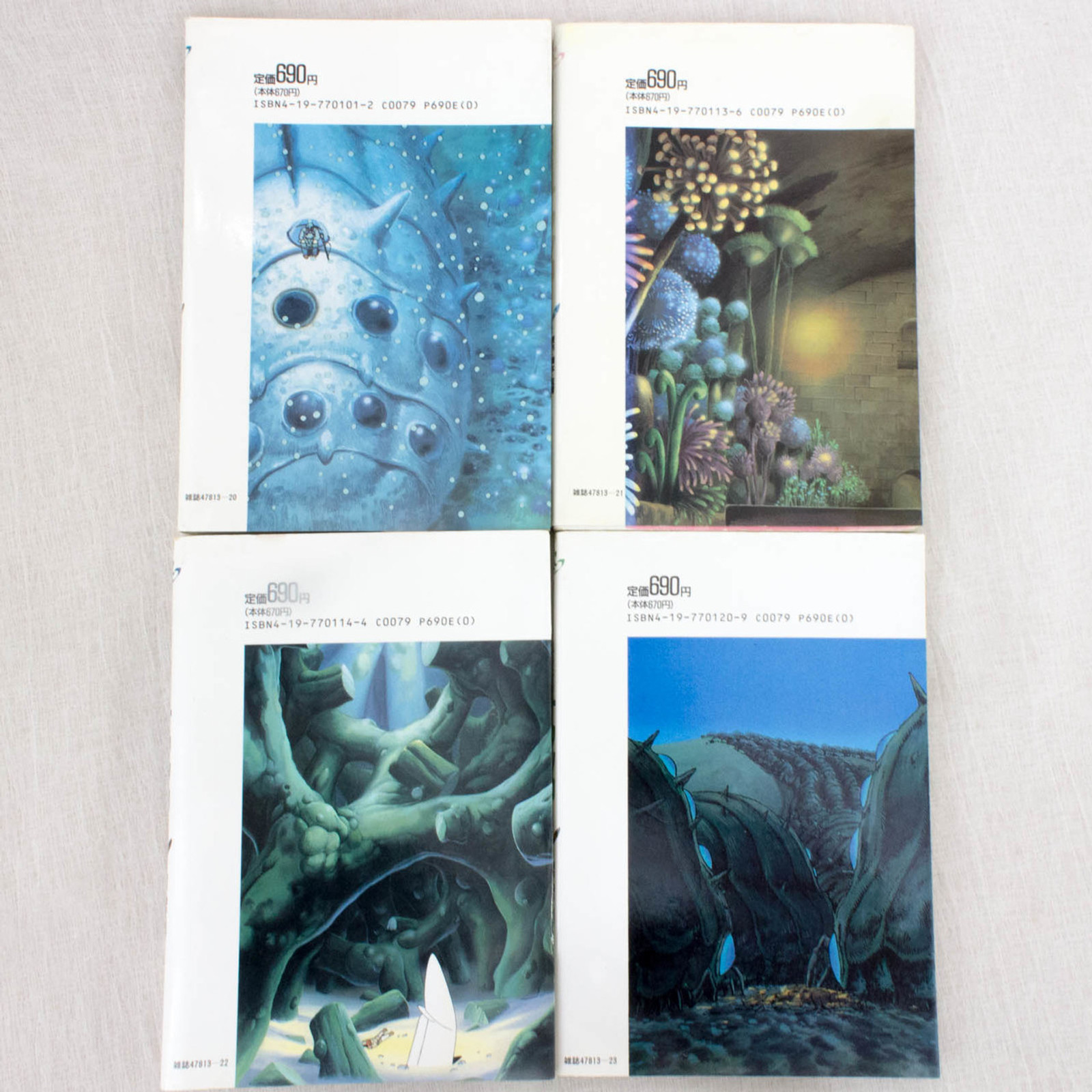 Set of 4 Nausicaa of the Valley of Wind Film Books Vol.1-4 Ghibli JAPAN ANIME COMICS