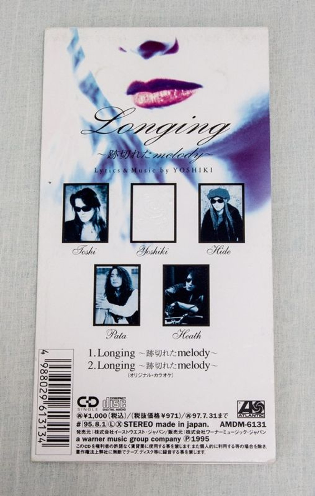 X-JAPAN Longing  JAPAN 8cm CD 3inch YOSHIKI HIDE J-ROCK Visual Kei