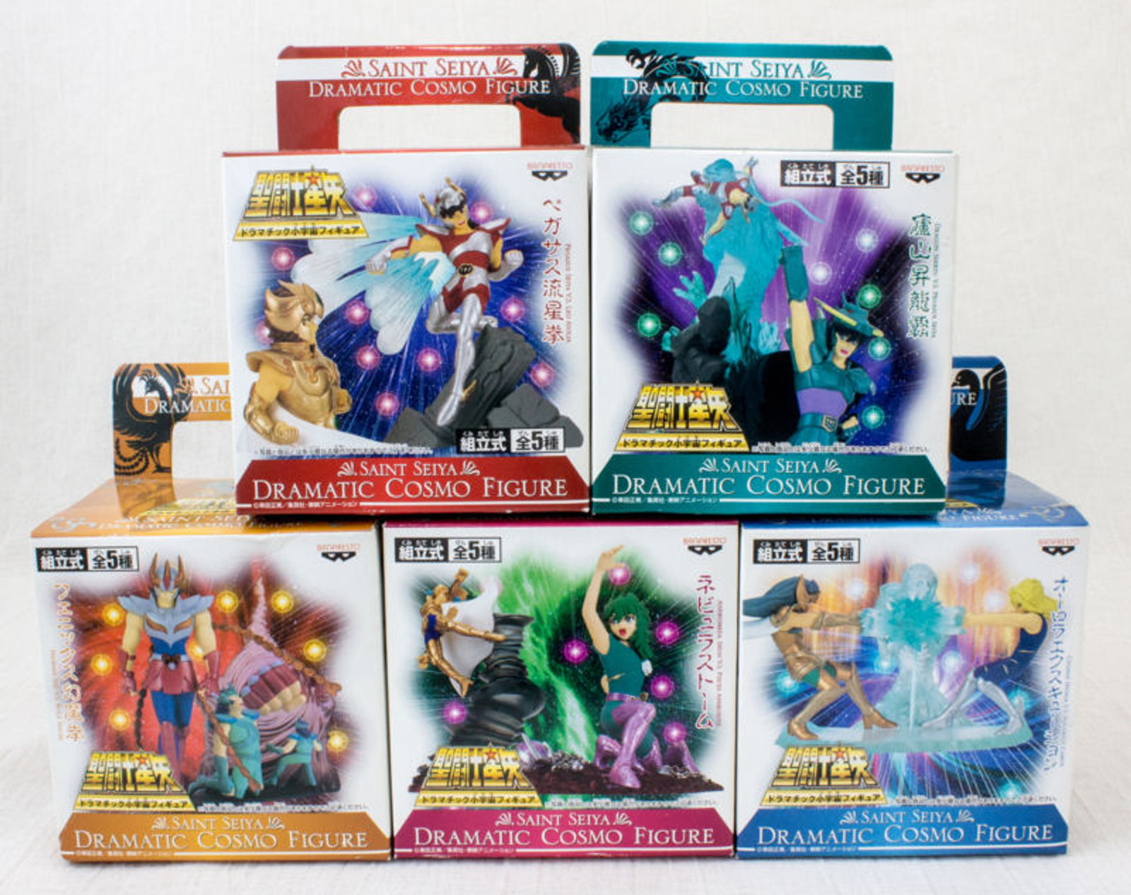 Complete Set Saint Seiya Dramatic Cosmo Figure Diorama Shiryu Shun JAPAN ANIME