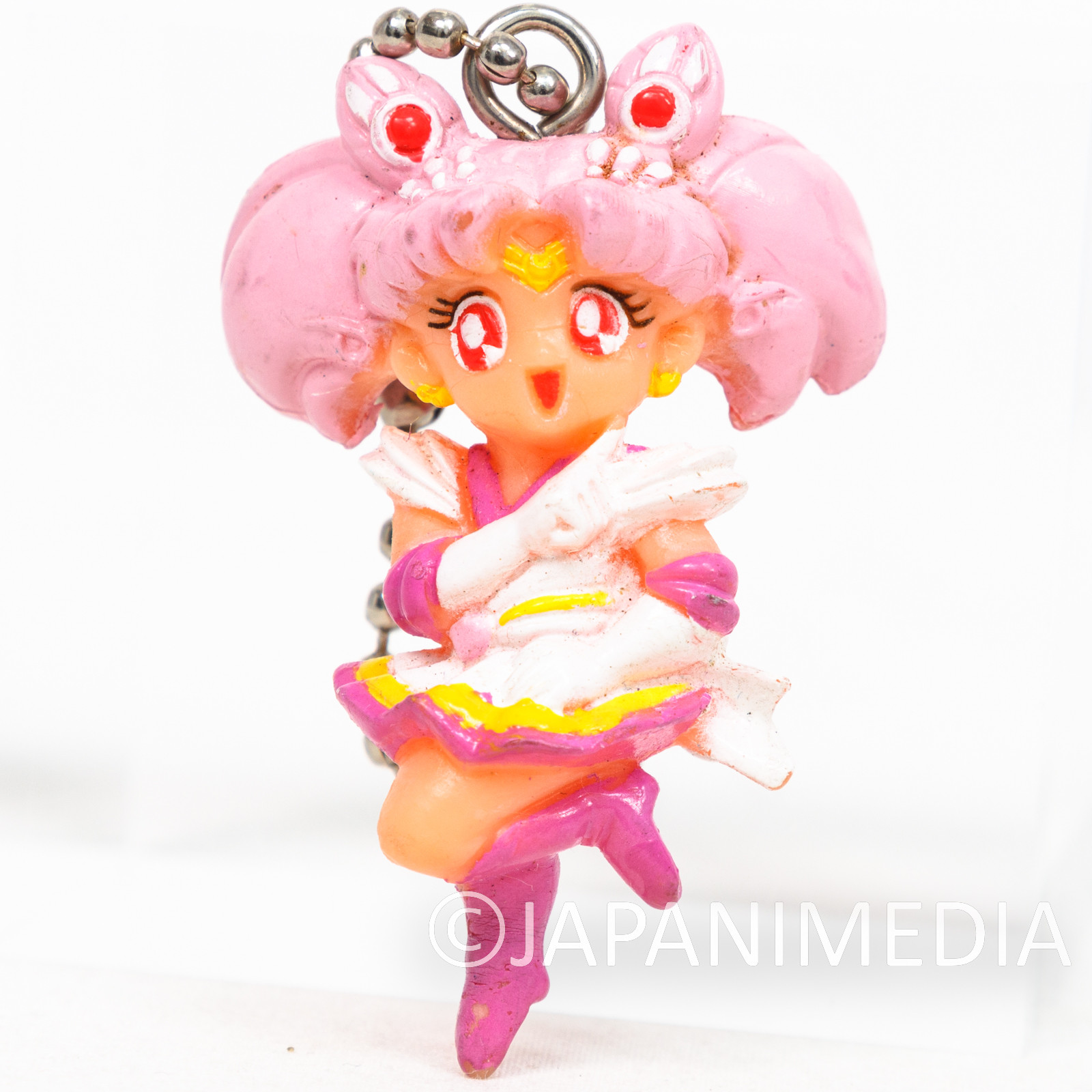 Retro RARE Sailor Moon Sailor Chibi Moon (Chibiusa) Figure Ballchain JAPAN ANIME MANGA