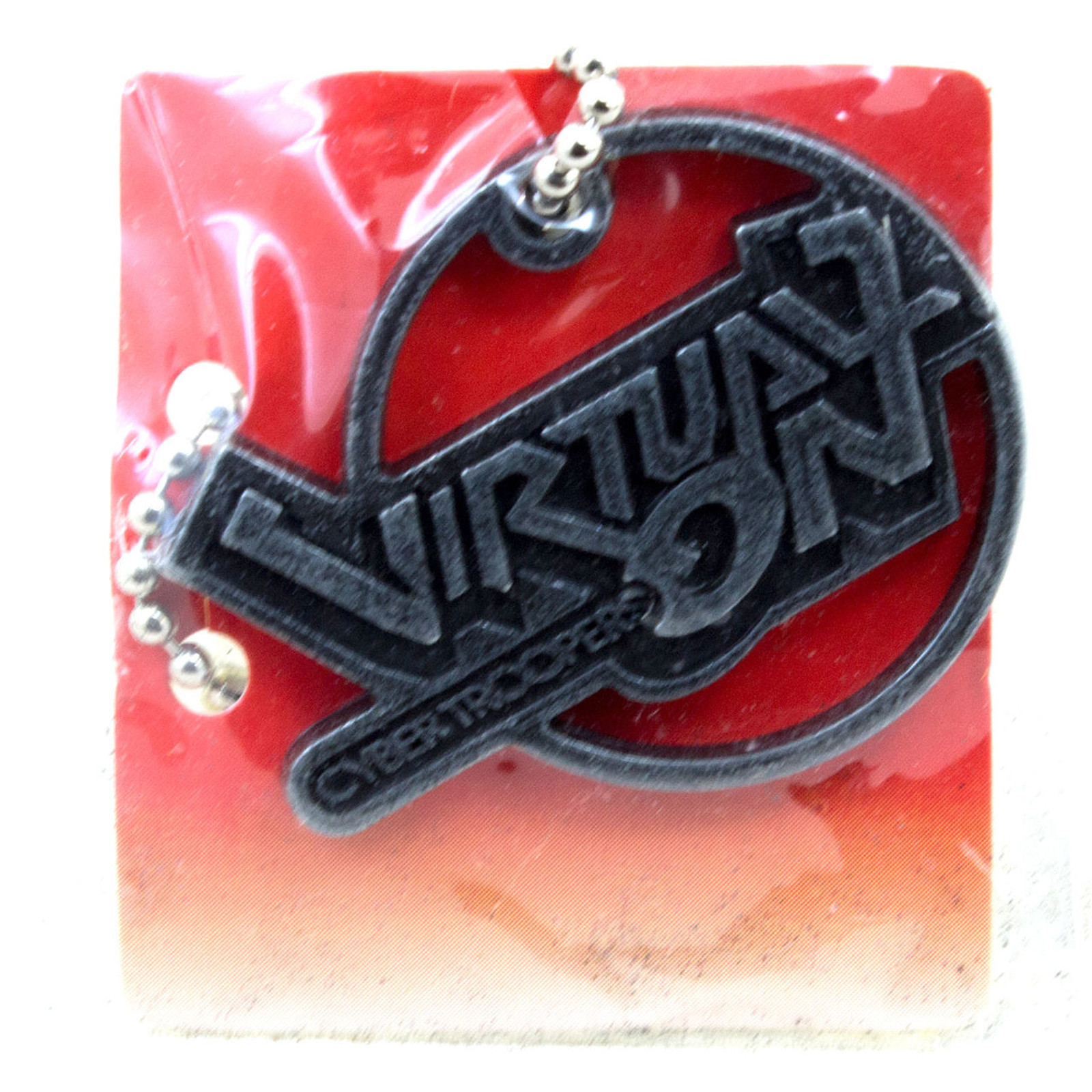 Virtual On: Cyber Troopers SEGA Logo Metal Plate Ball Chain Silver JAPAN GAME