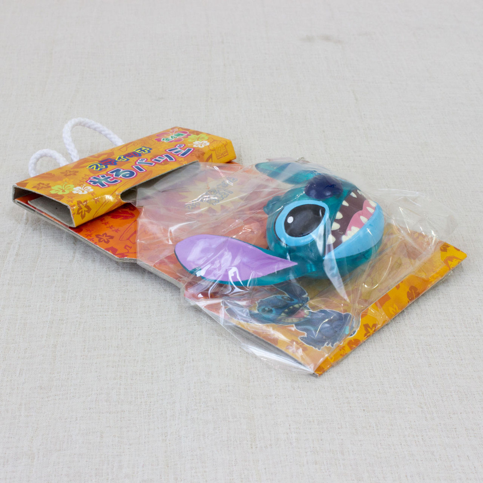 Disney Stitch Face Mascot Figure Flashing Pins Badge SEGA JAPAN ANIME