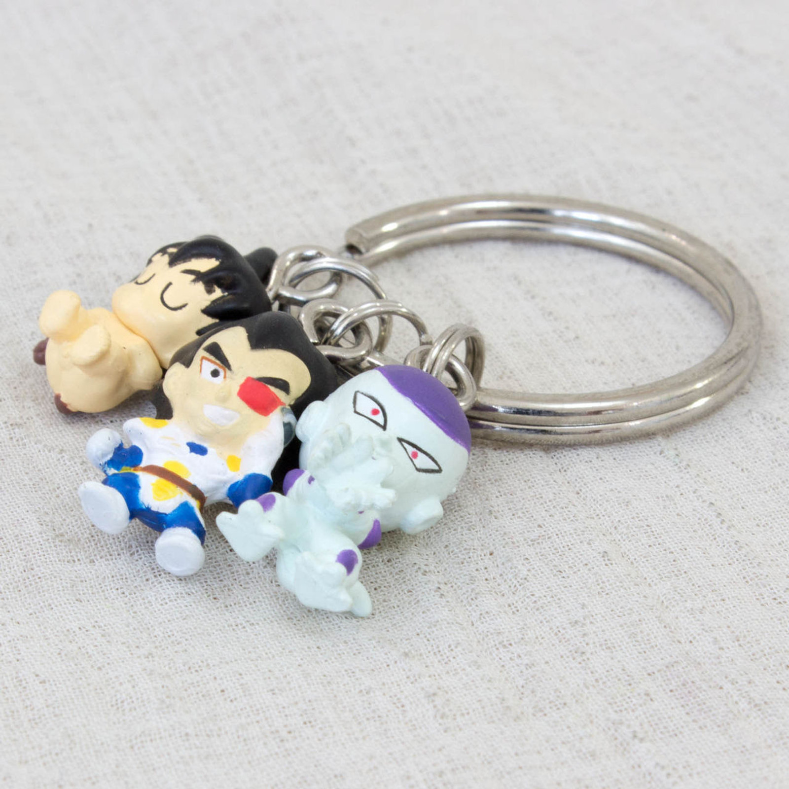 Dragon Ball Z Gokou (Baby) Vegeta Freeza Mini triple character Mascot Figure Key Chain JAPAN