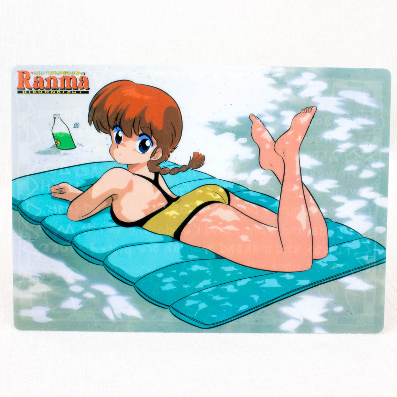 RARE Ranma 1/2 Plastic Pencil Board Shitajiki Girl in Swimsuit 