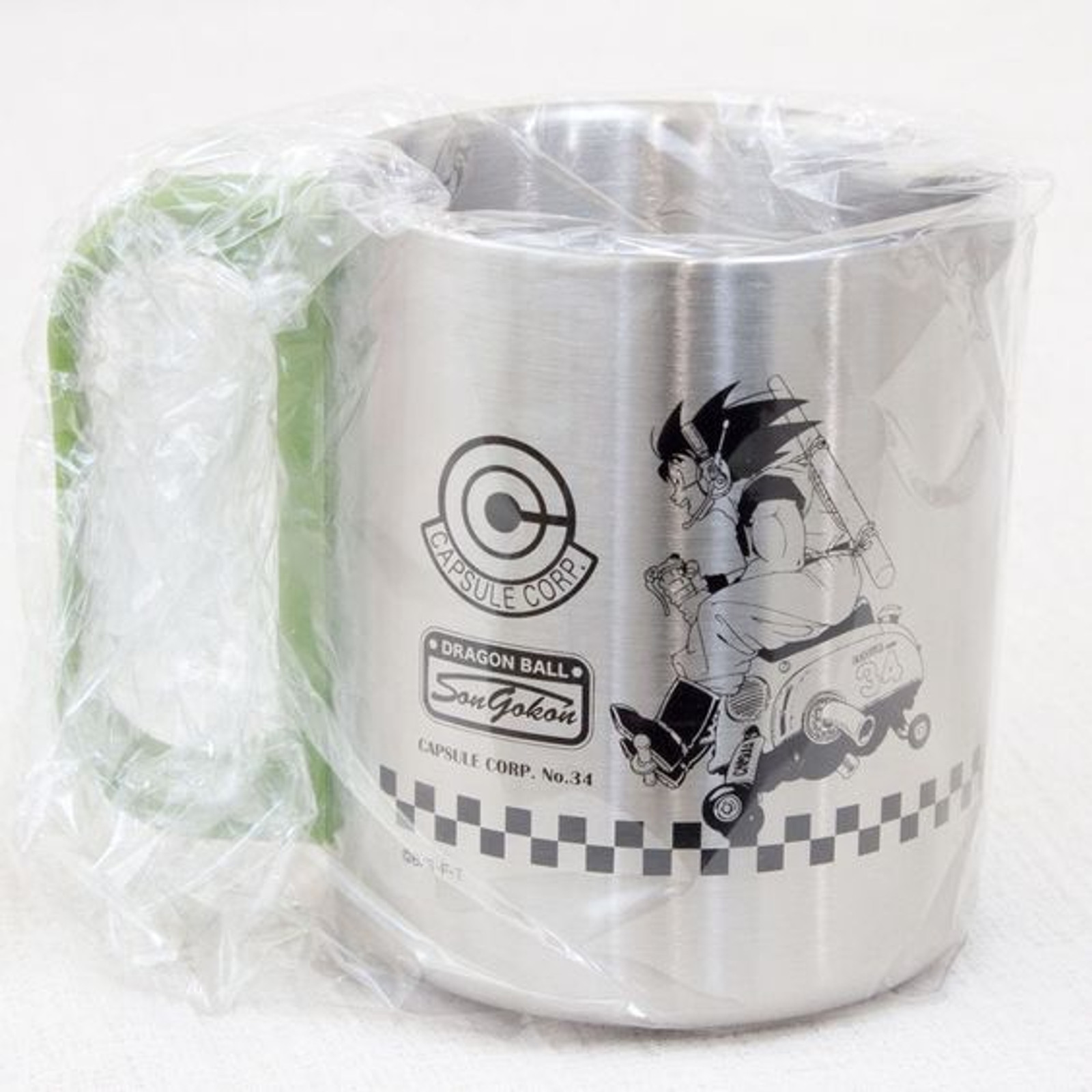 Dragon Ball Z Stainless Mug Gokou on Machine Banpresto JAPAN ANIME MANGA