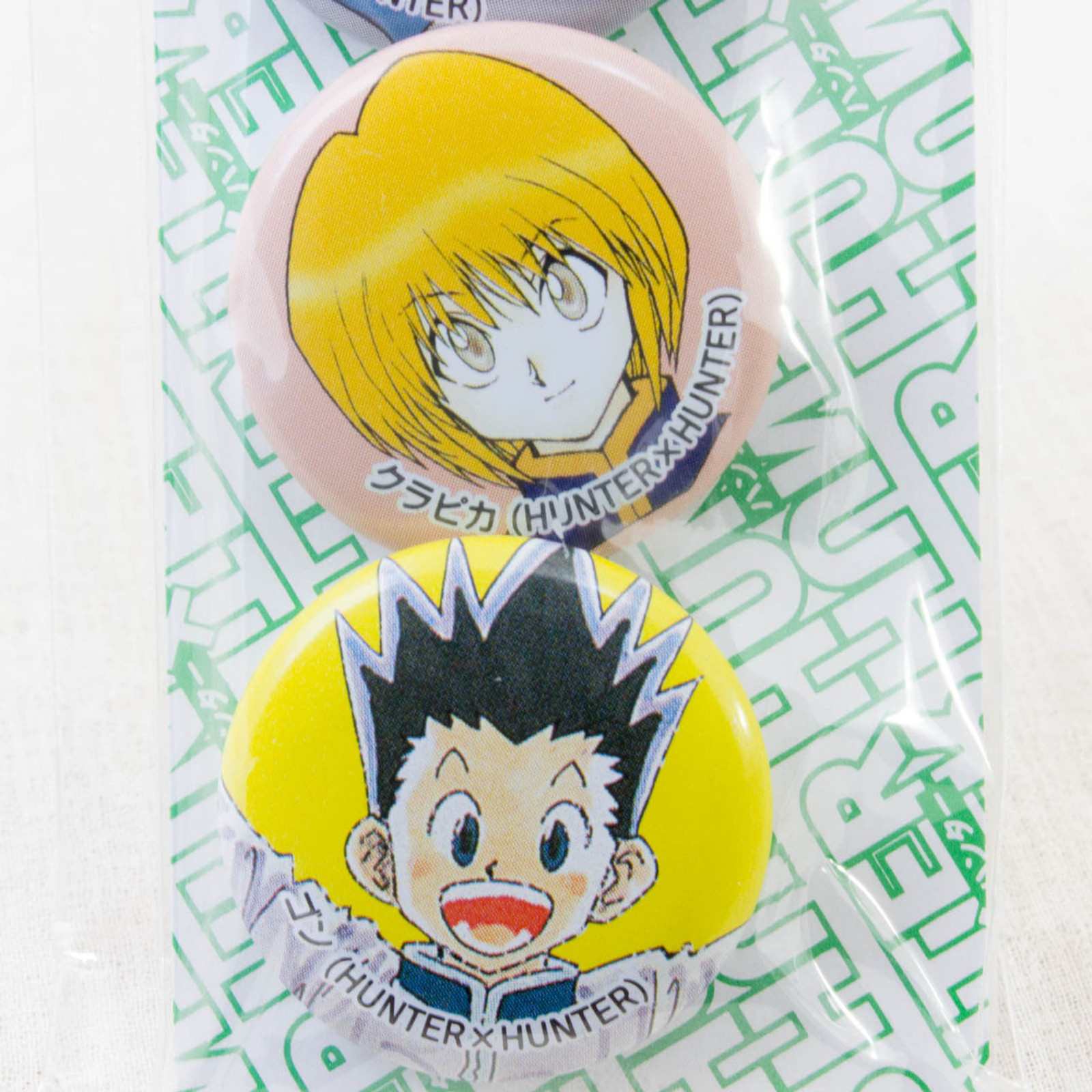 RARE! HUNTER x HUNTER Button Badge 4pc Set [Gon / Killua / Kurapika / Leorio] JAPAN ANIME JUMP