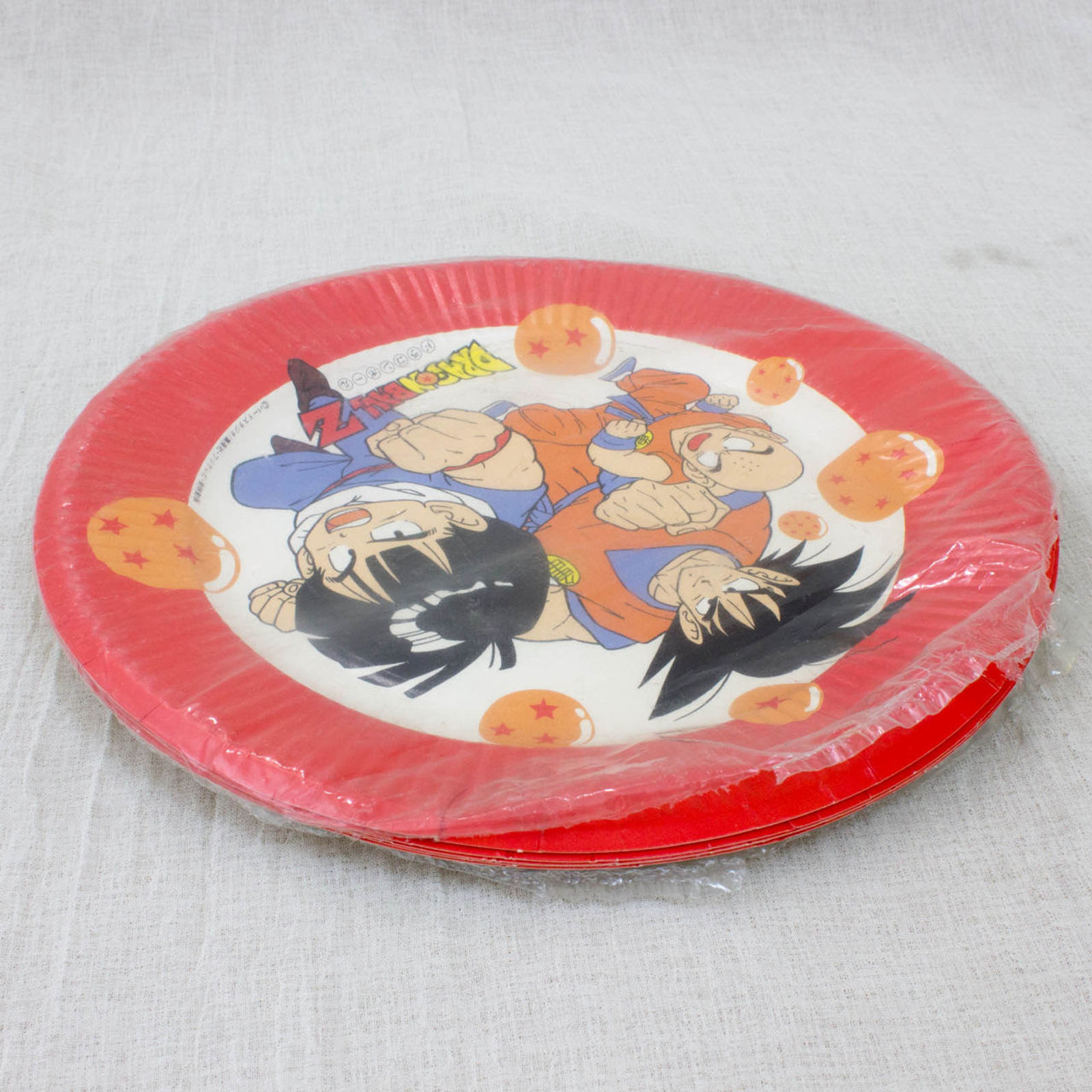 Retro Rare! Dragon Ball Z Paper Plate 6pc set Gokou Gohan JAPAN ANIME