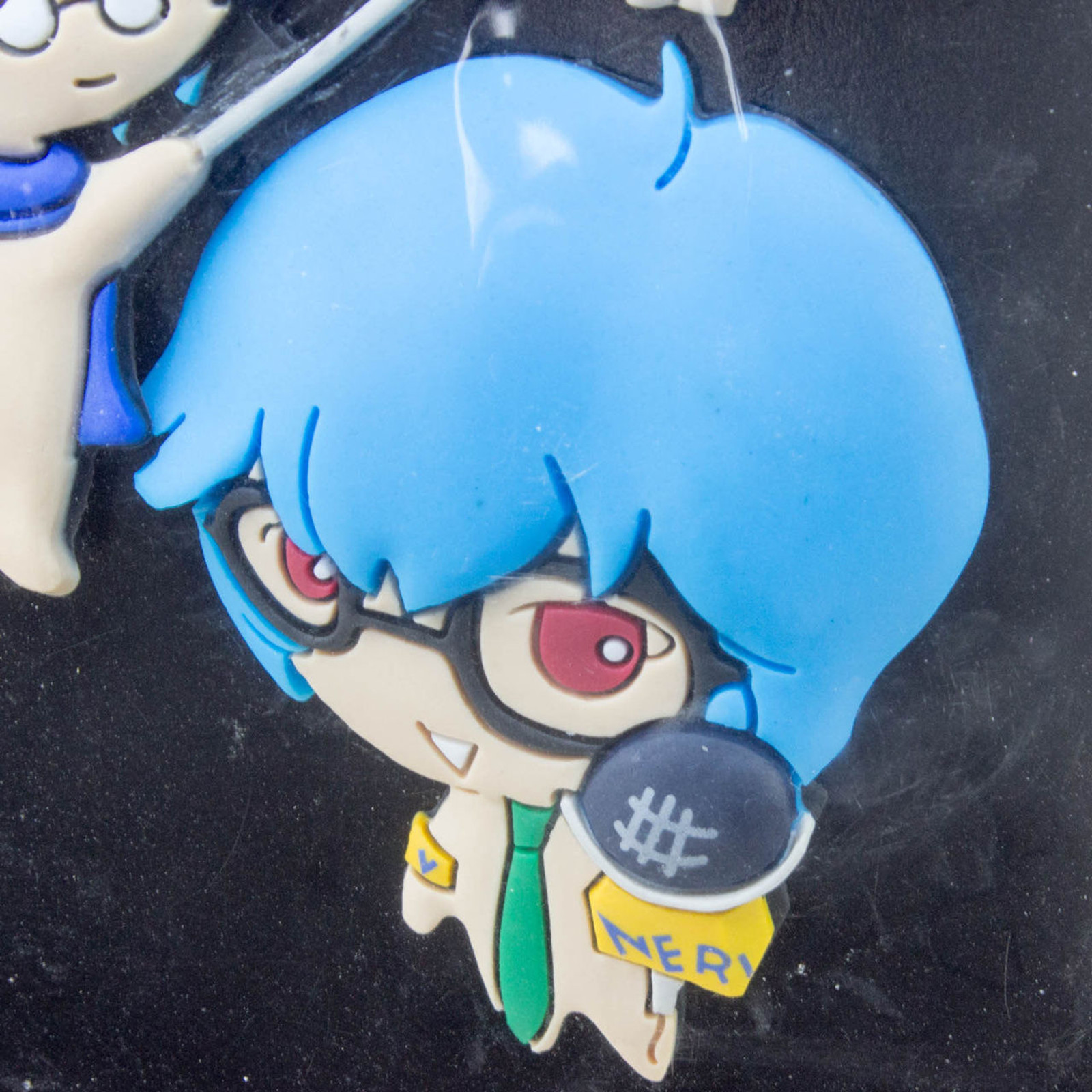 Evangelion Rei Ayanami PukaPuka Rei-chan Rubber Mascot Pins 3pc Set JAPAN