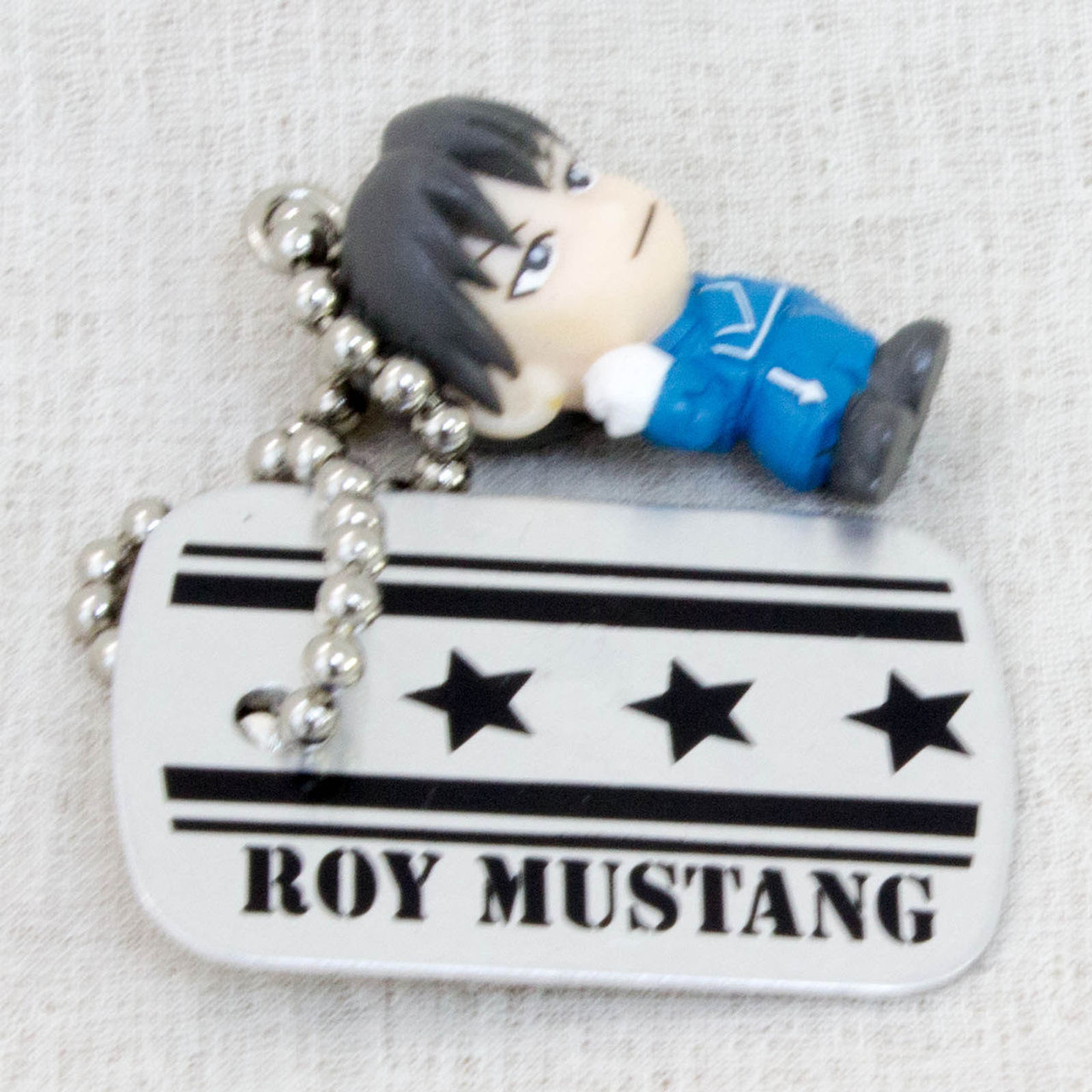 FullMetal Alchemist Roy Mustang Figure Plate Tag Ballchain Bandai JAPAN ANIME