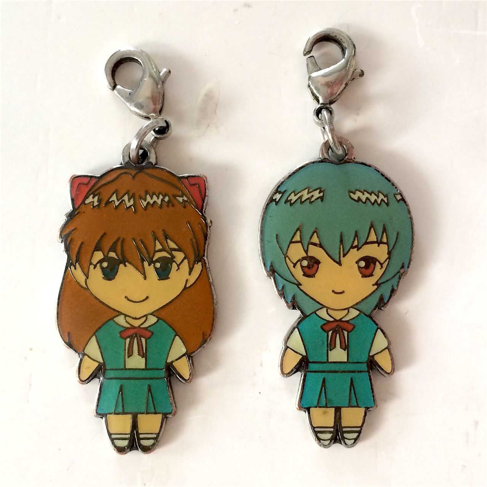 Evangelion Asuka Langley & Rei Ayanami Metal Charm Set JAPAN Japanimedia Store FRONT Evangelion Asuka Langley & Rei Ayanami Metal Charm Set JAPAN Japanimedia Store FRONT