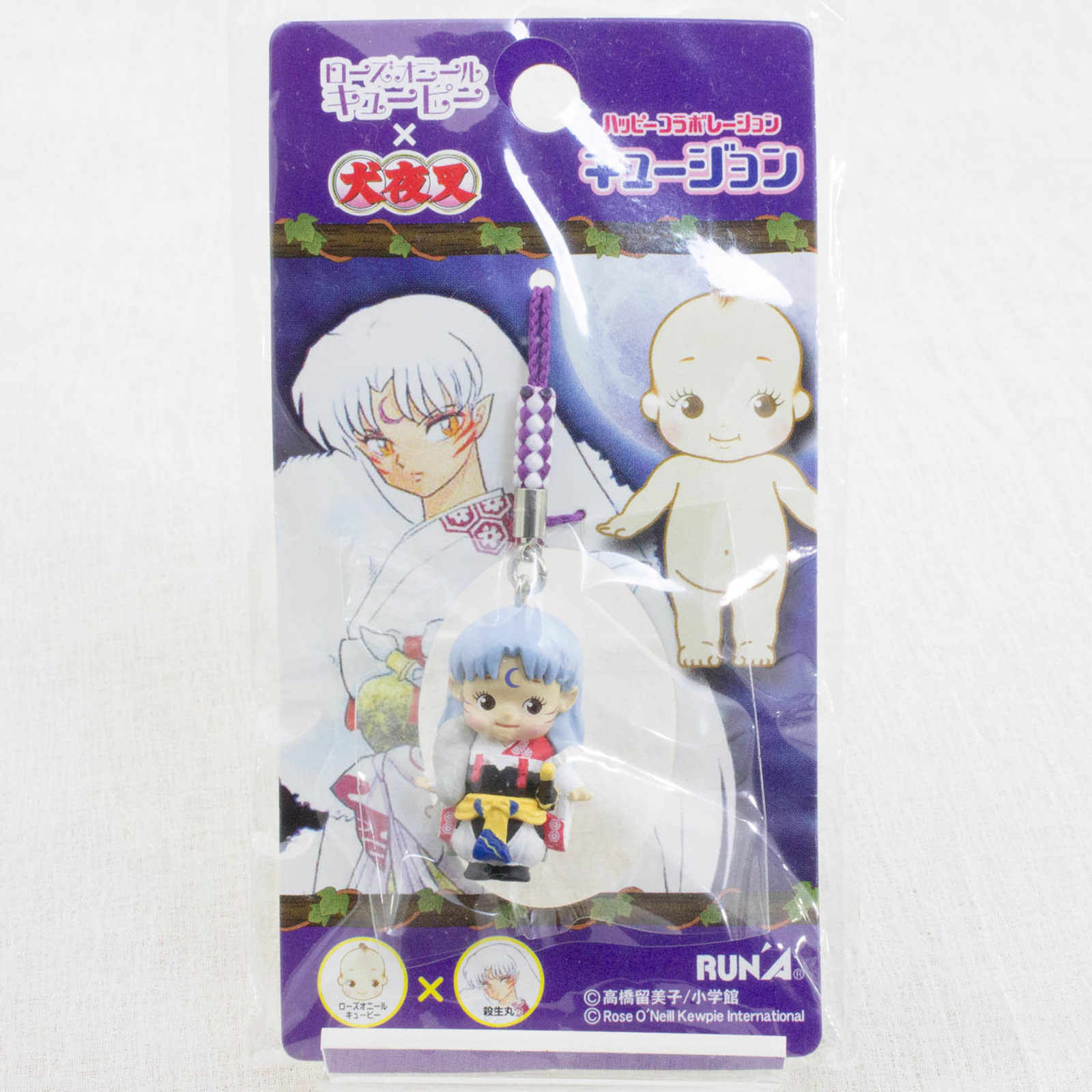 RARE! Inuyasha Sesshomaru Rose O'neill Kewpie Kewsion Figure Strap JAPAN ANIME