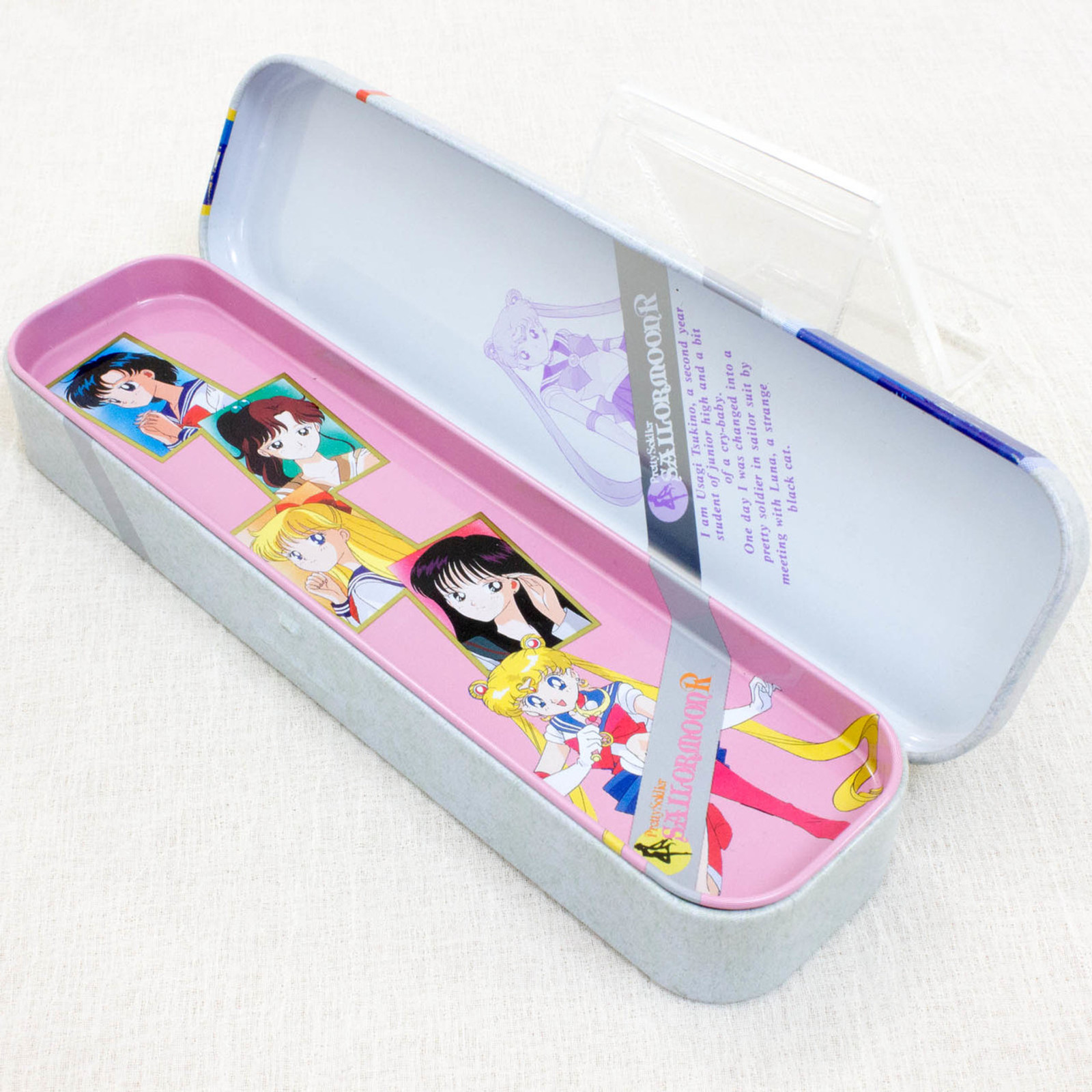 Retro RARE! Sailor Moon R Can Pen Case SEIKA NOTE JAPAN ANIME MANGA