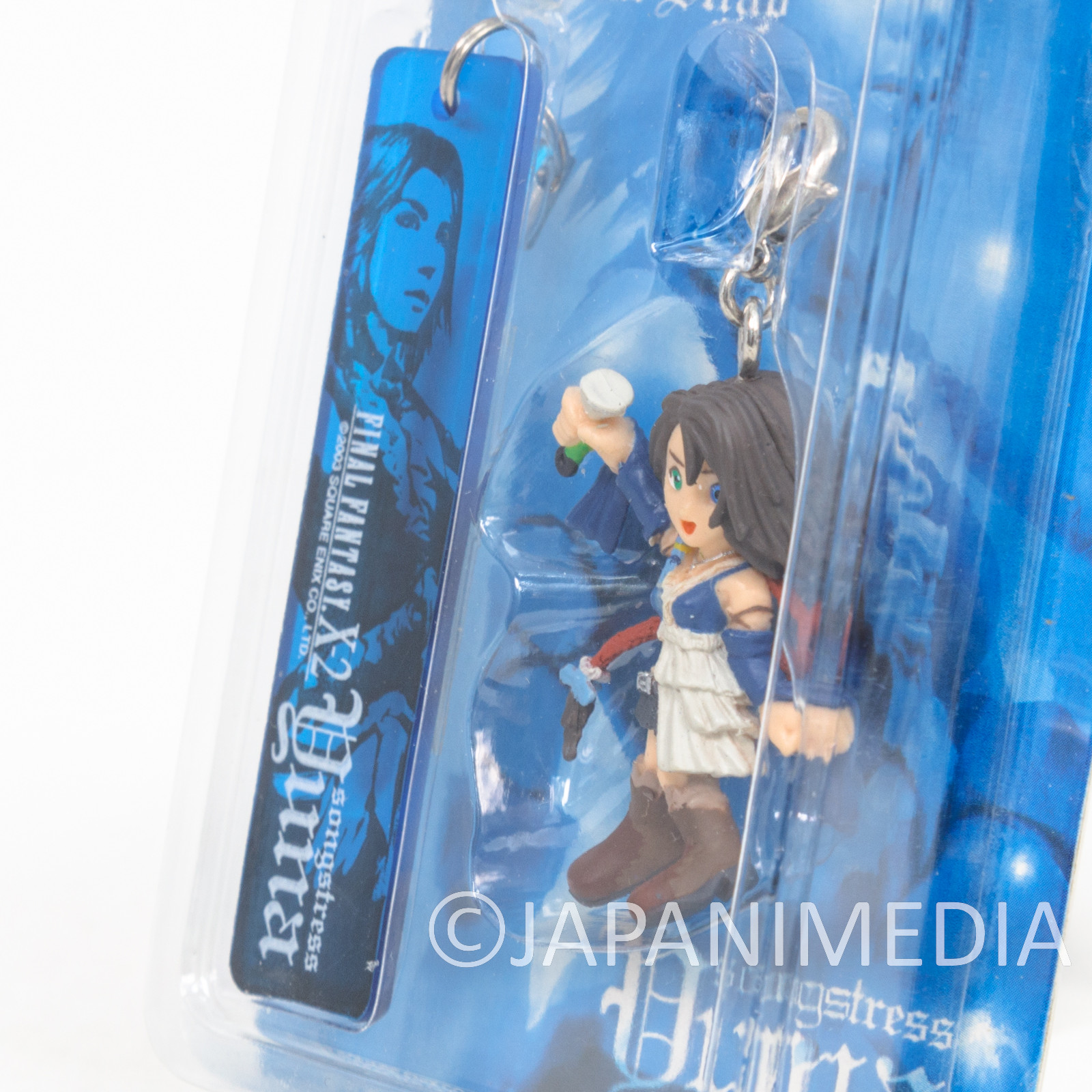 Final Fantasy X-2 Yuna Figure & Plate Charm Strap Limited JAPAN SUARE ENIX