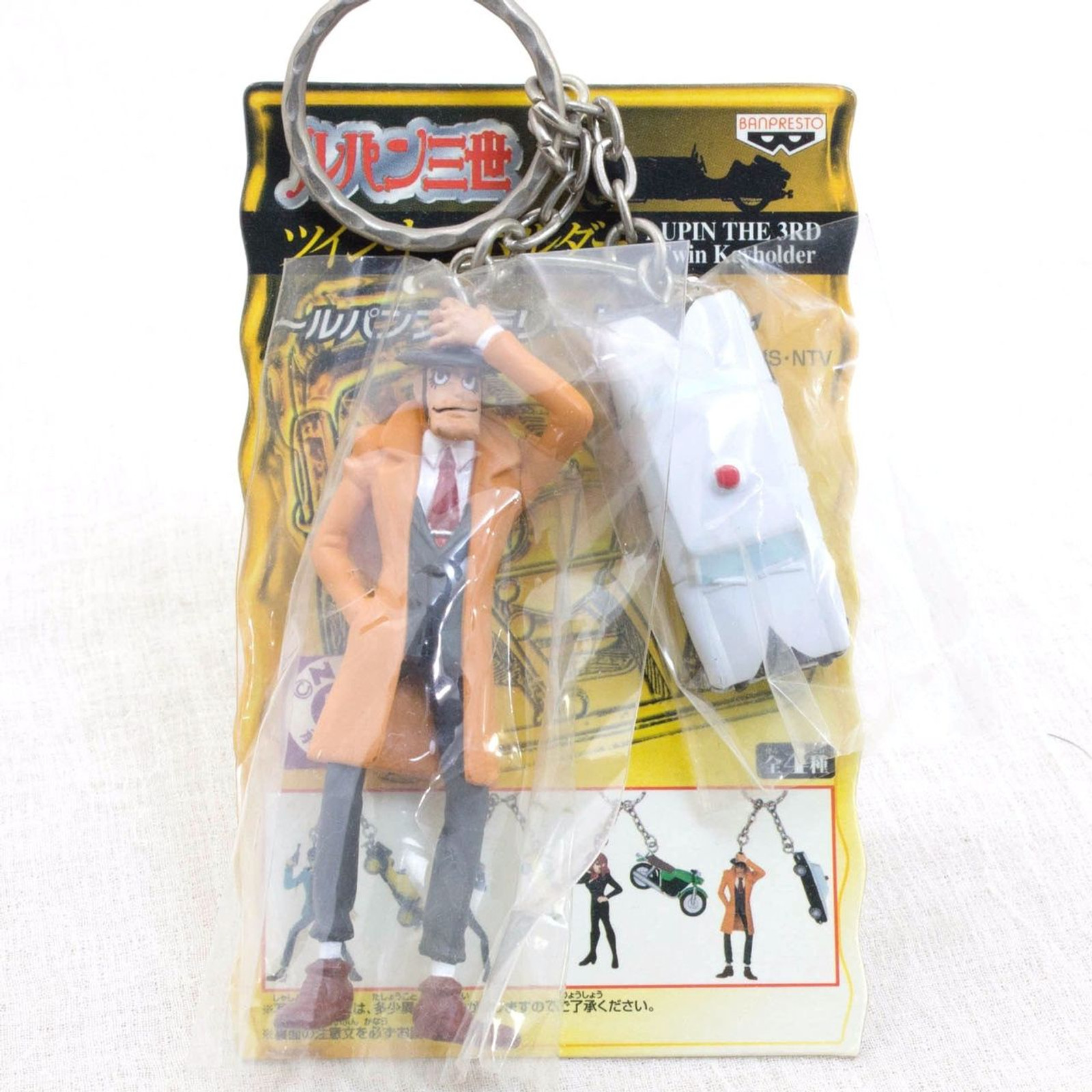 Lupin the Third (3rd) Zenigata & Police Car Figure Keychain JAPAN ANIME MANGA