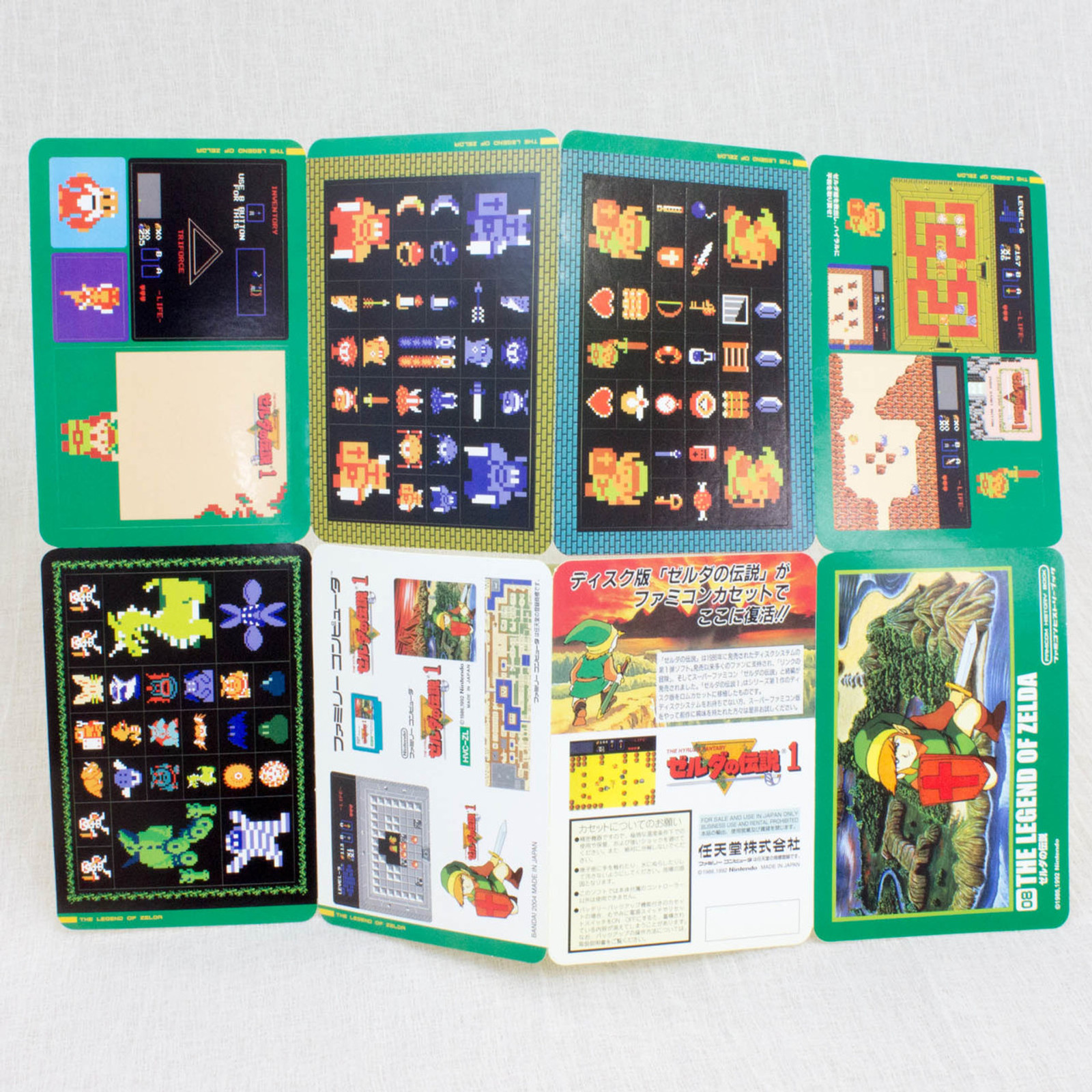 Legend of Zelda Stickers Sheet Set JAPAN FAMICOM NES NINTENDO