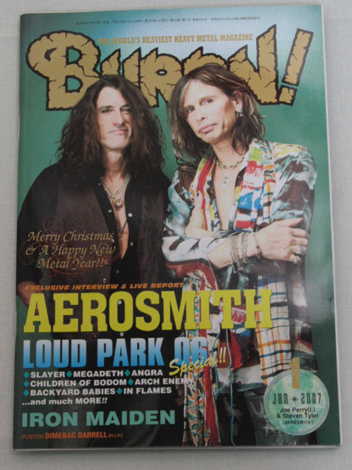 2007/01 BURRN! Japan Magazine AEROSMITH/LOUD PARK 06/LORDI/KILLSWITCH ENGAGE