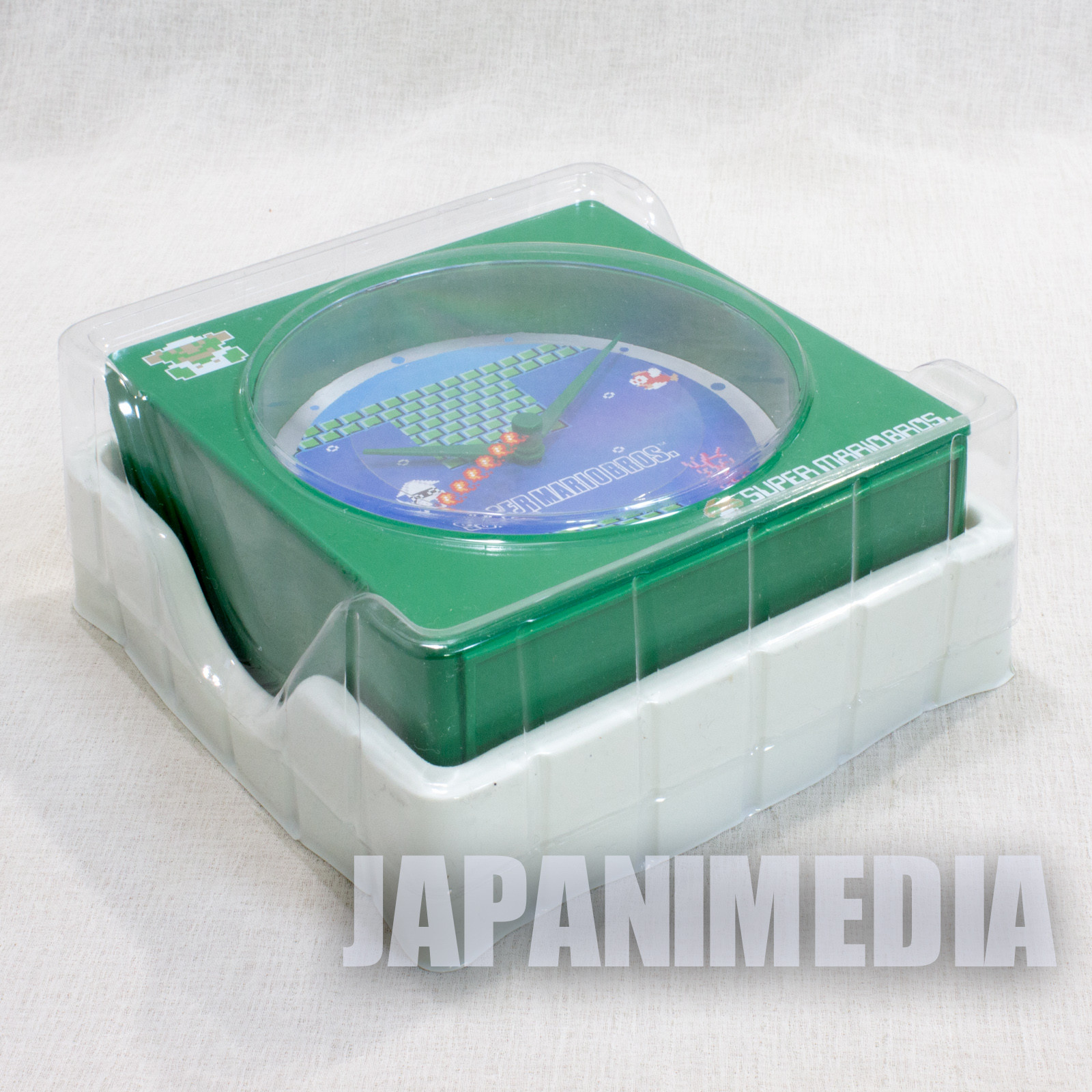 RARE! Super Mario Bros. Mini Desktop Clock Sea Stage Ver. JAPAN Nintendo