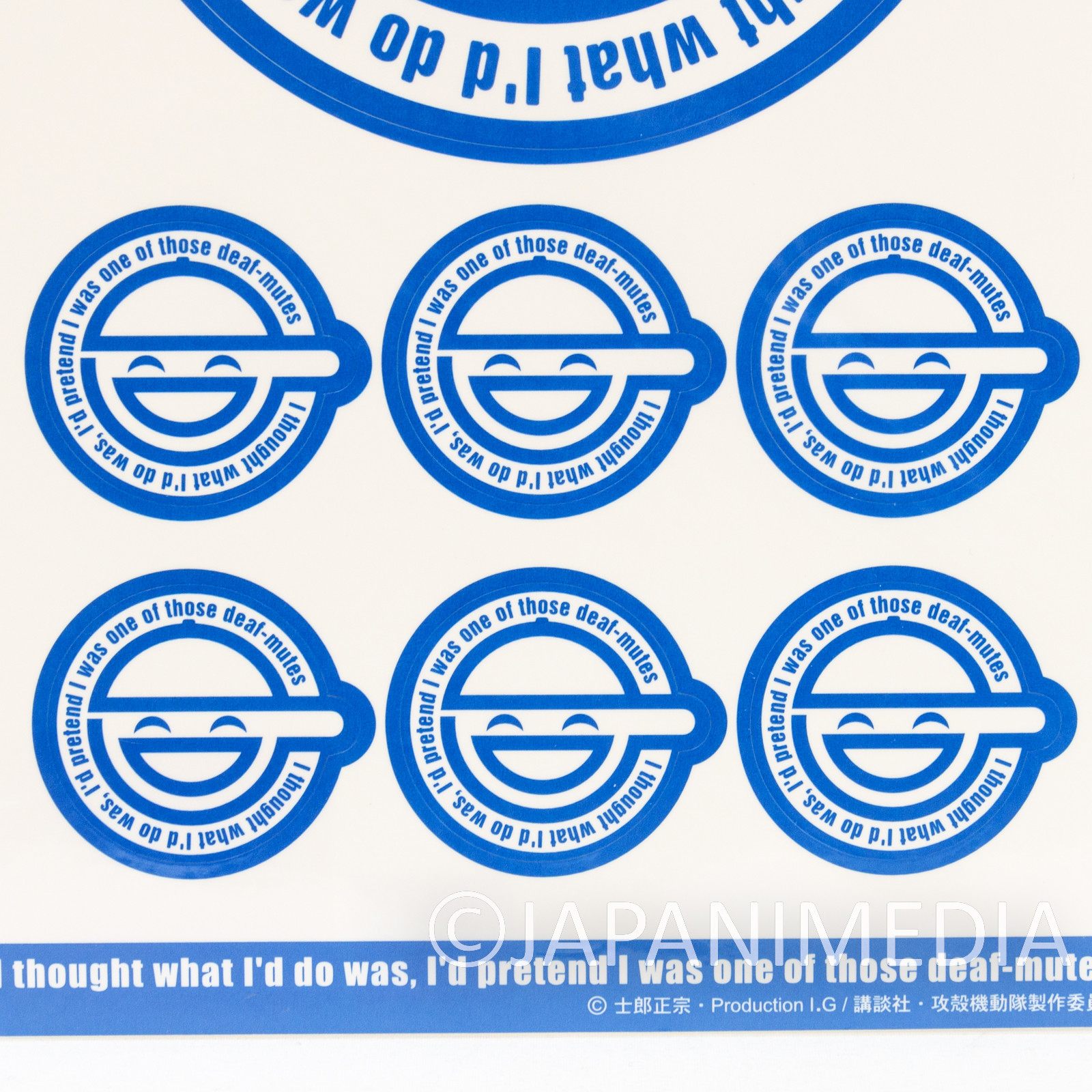 Ghost in the Shell SAC Stickers Laughing Man JAPAN ANIME MANGA